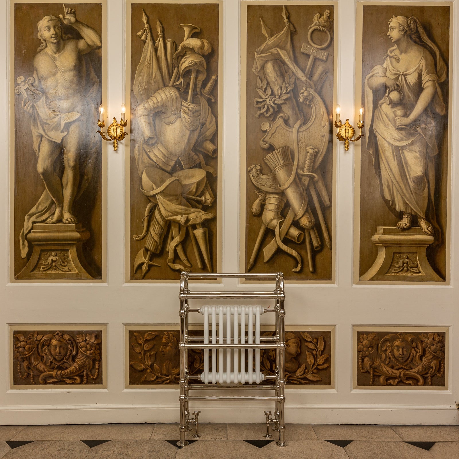 Floor Mounted Heated Towel Rails - Rutland London