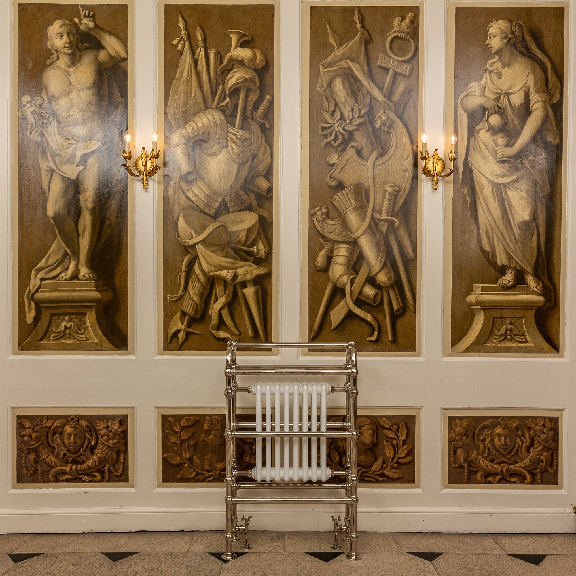 Floor Mounted Heated Towel Rails - Rutland London