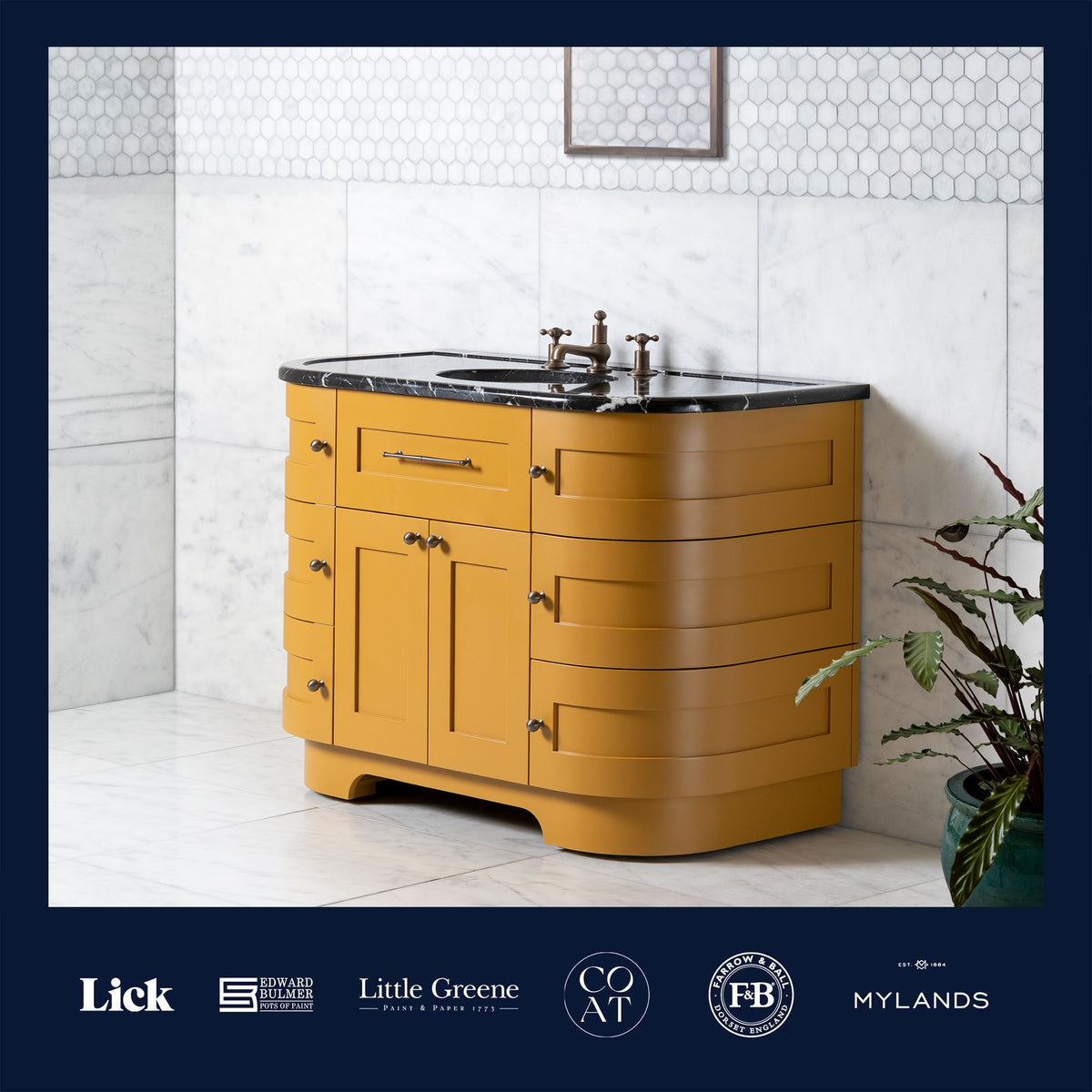 Norfolk Vanity Suite (Inc. Marble Top, Upstand & Basin) - Rutland London