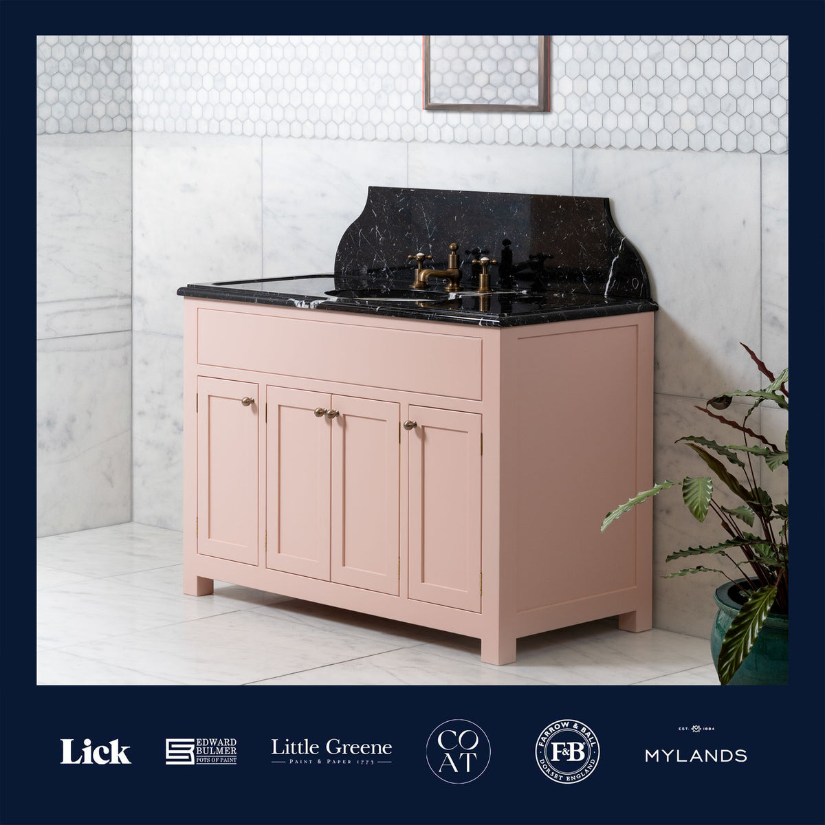 Charterhouse Vanity Suite (Inc. Marble Top, Upstand & Basin) - Rutland London