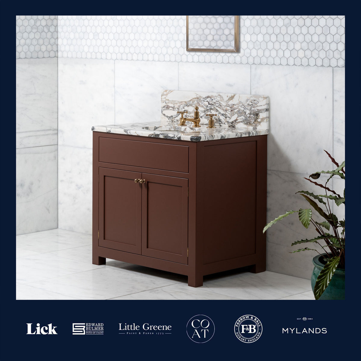 Onslow Vanity Suite (Inc. Marble Top, Upstand & Basin) - Rutland London