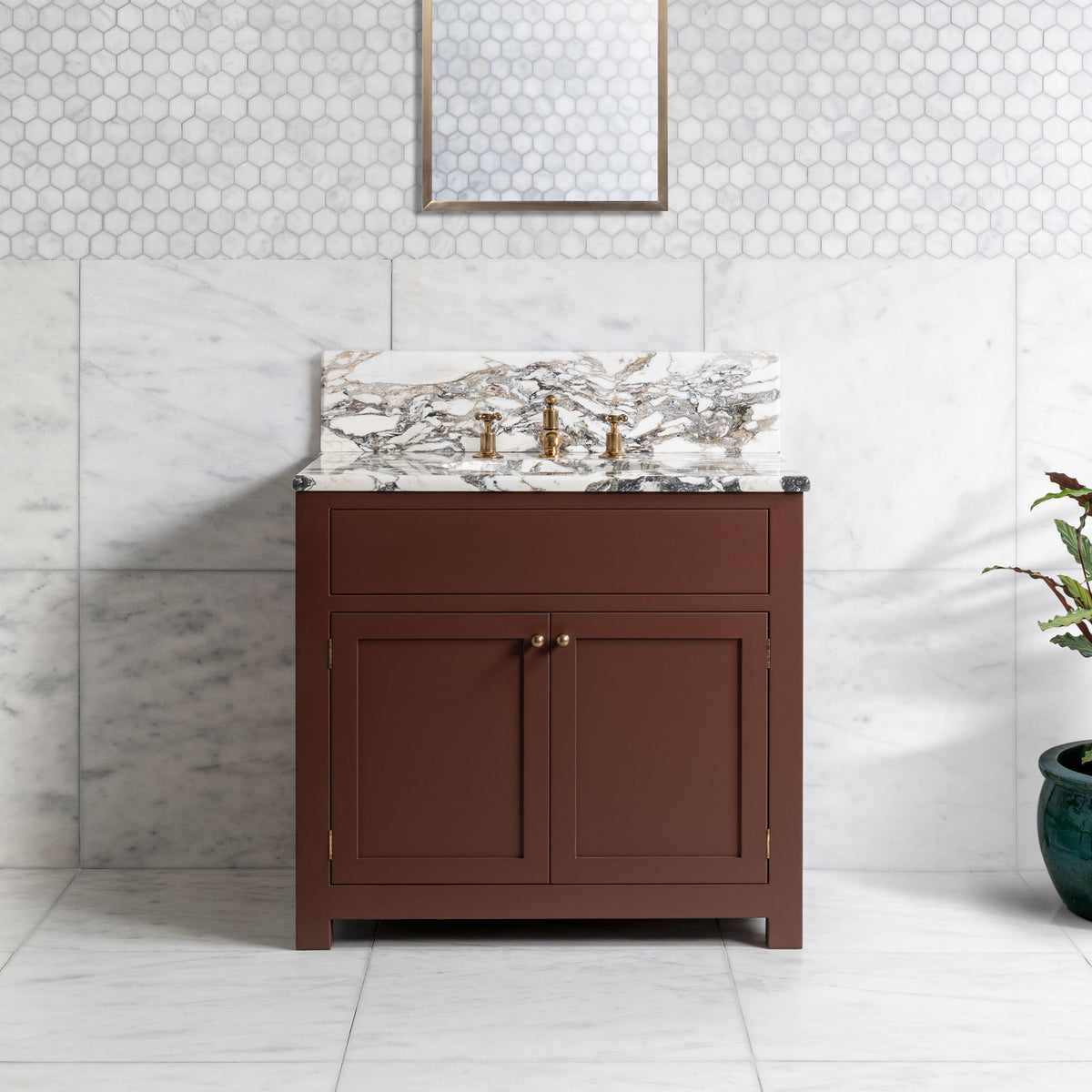 Onslow Vanity Suite (Inc. Marble Top, Upstand & Basin) - Rutland London