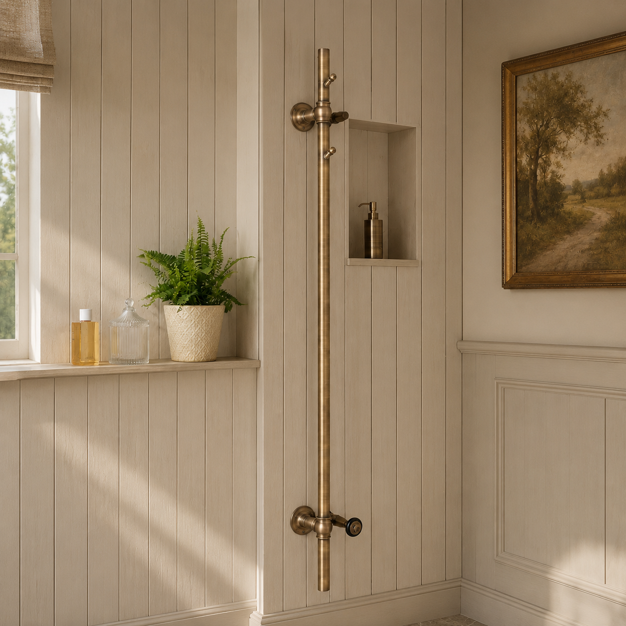 Aubyn Exposed Hot Tree Heated Towel Rail - Rutland London