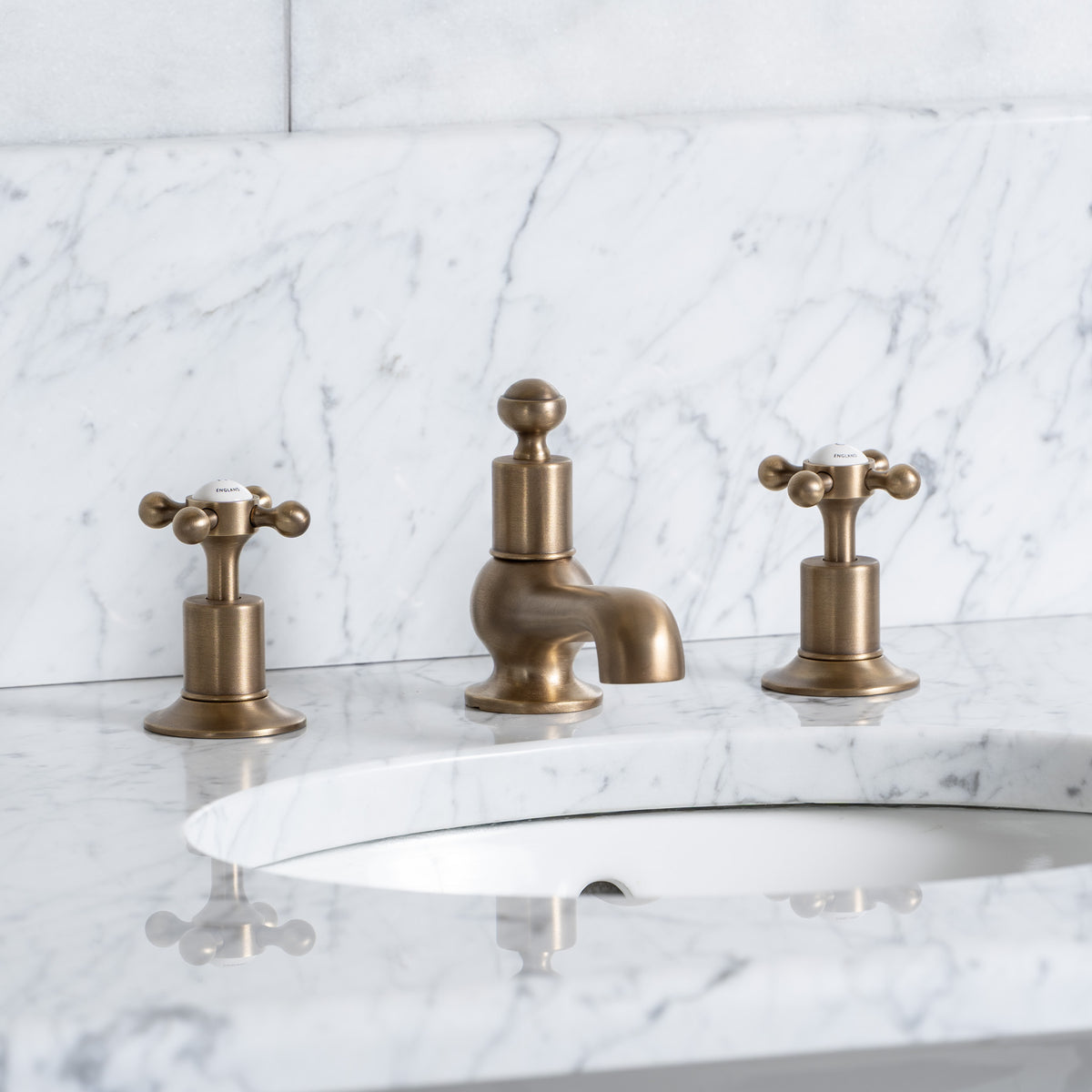 Regent Double Vanity Suite (Inc. Marble Top, Upstand & Basins) - Rutland London