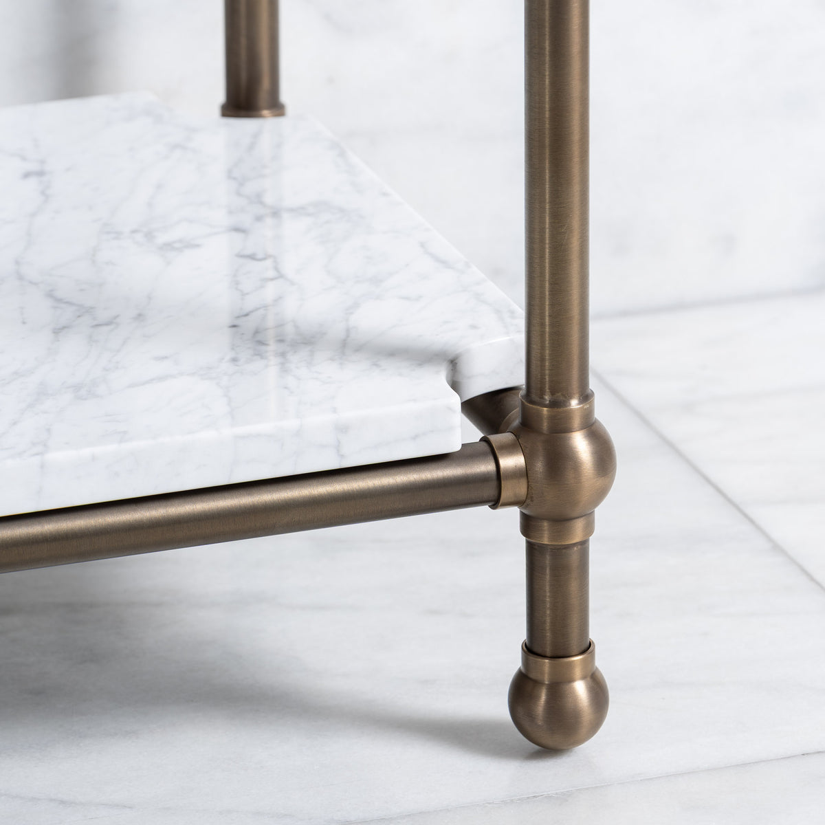 Ravenscourt Double Vanity Suite (Inc. Marble Top, Upstand, Shelf & Basins) - Rutland London