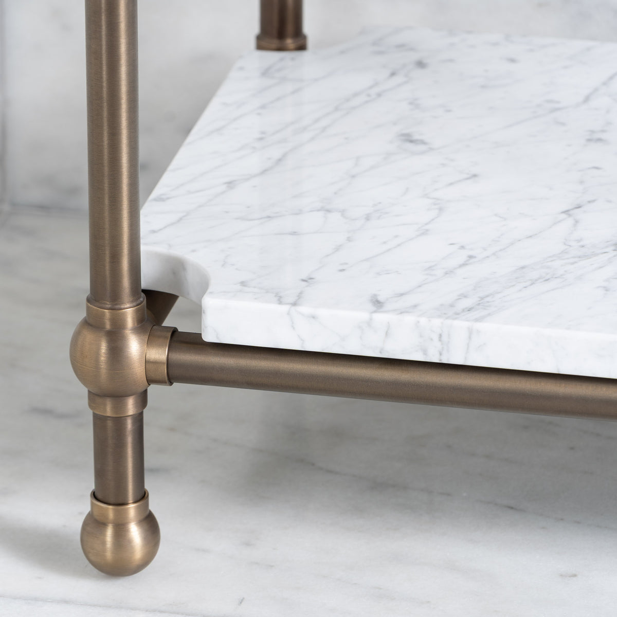 Ravenscourt Double Vanity Suite (Inc. Marble Top, Upstand, Shelf & Basins) - Rutland London