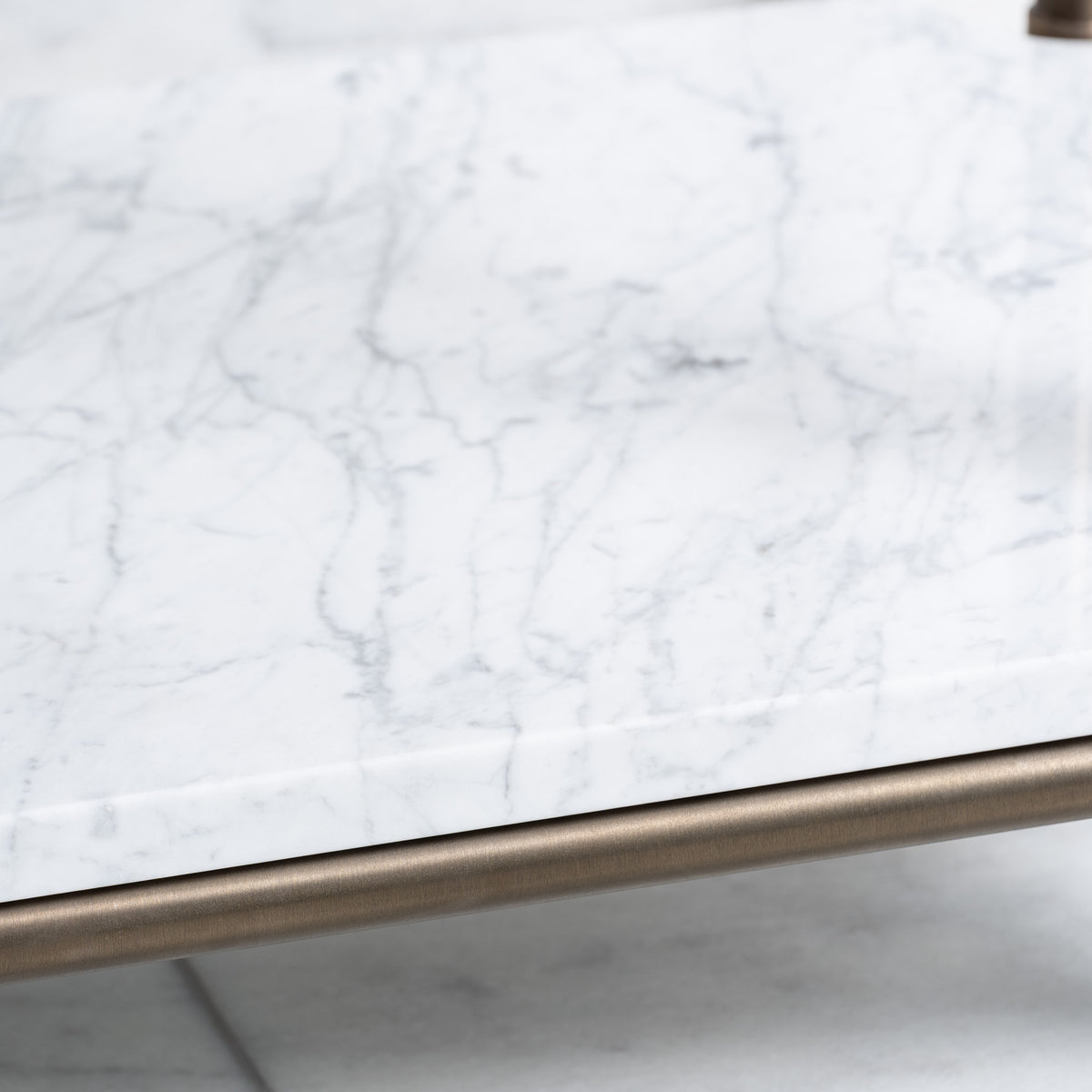 Ravenscourt Double Vanity Suite (Inc. Marble Top, Upstand, Shelf & Basins) - Rutland London