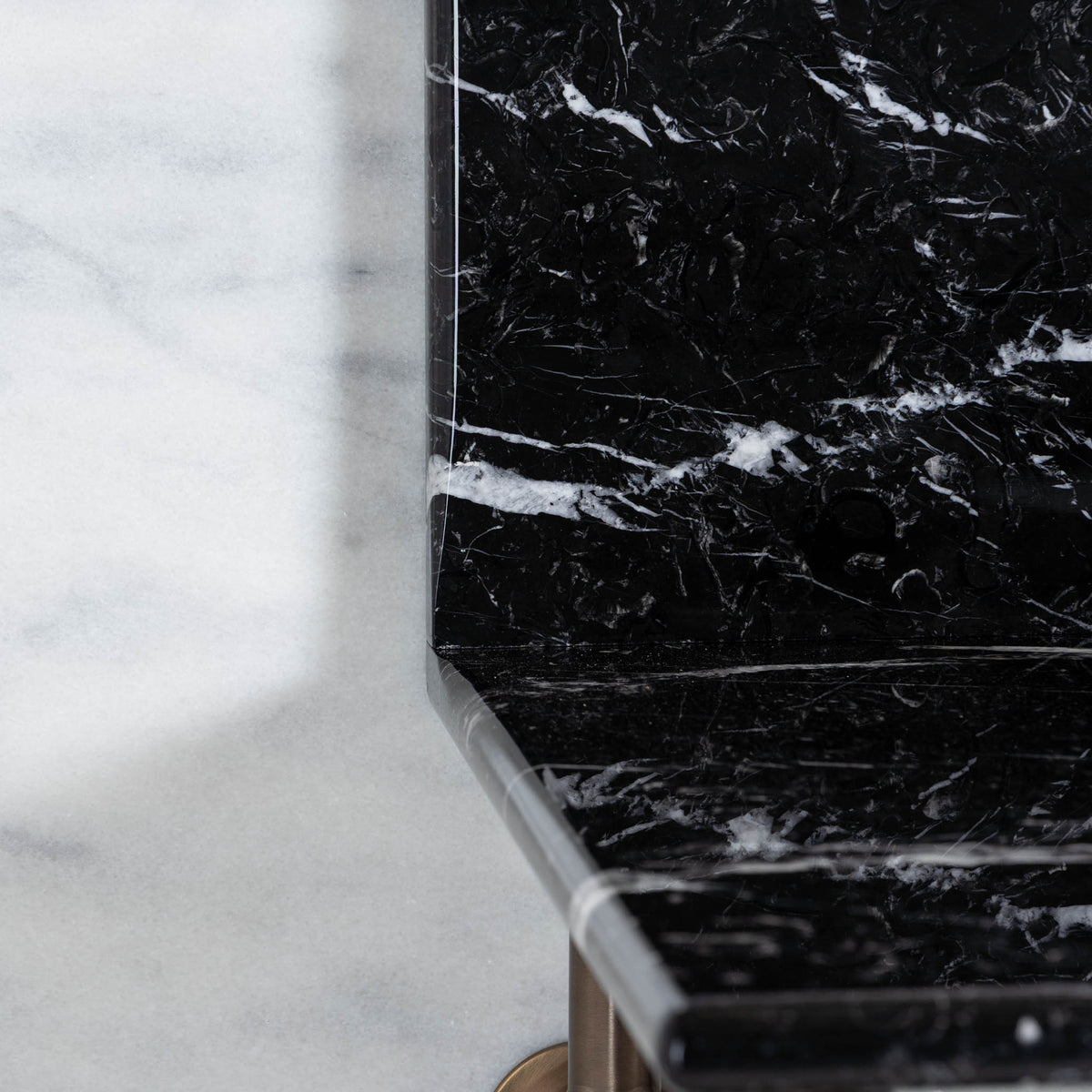 Westminster Double Vanity Suite (Inc. Marble Top, Upstand, Brass Rack & Basins) - Rutland London