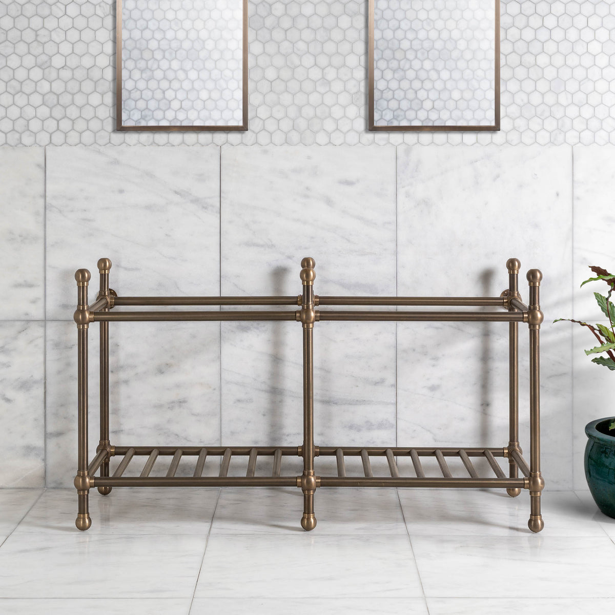 Westminster Double Vanity Stand (Stand Only - No Top, Upstand or Basin) - Rutland London