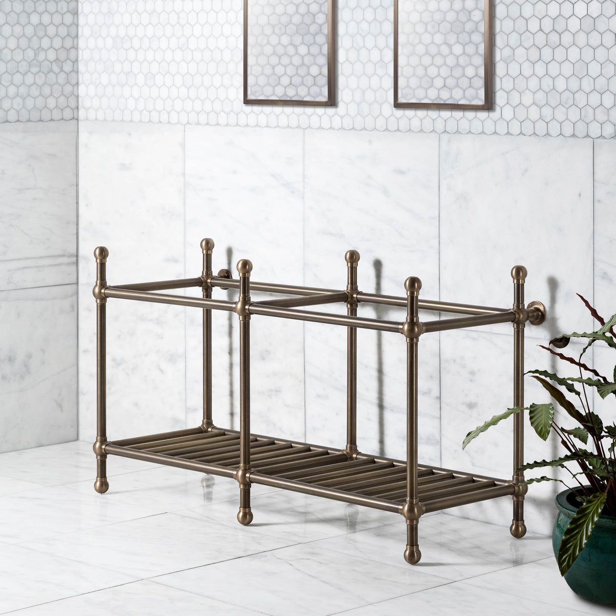 Westminster Double Vanity Stand (Stand Only - No Top, Upstand or Basins) - Rutland London