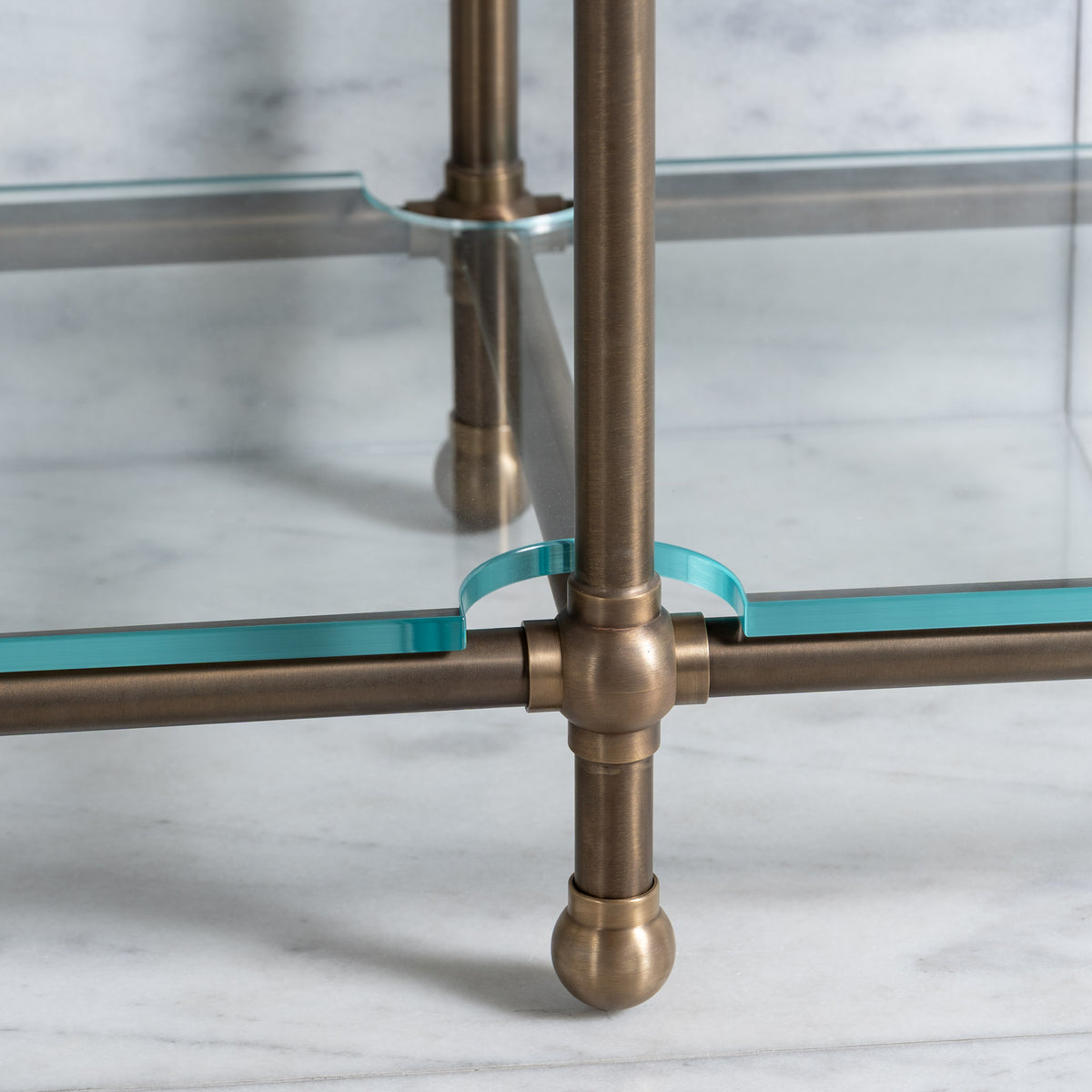 Colville Double Vanity Suite (Inc. Marble Top, Upstand, Glass Shelf & Basins) - Rutland London