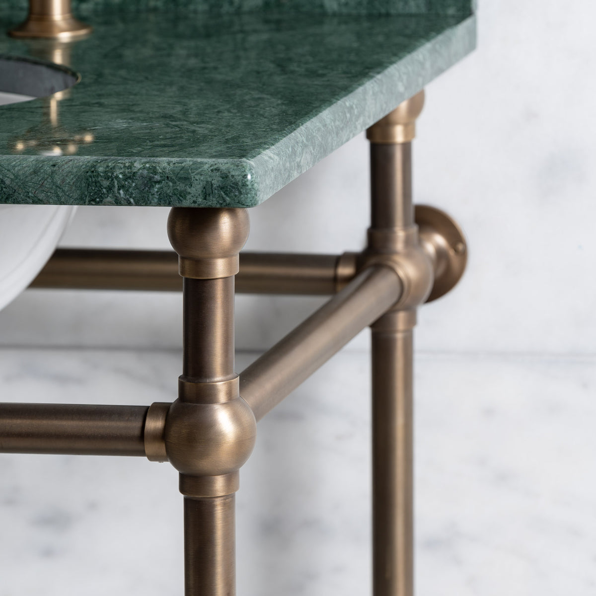 Colville Double Vanity Suite (Inc. Marble Top, Upstand, Glass Shelf & Basins) - Rutland London