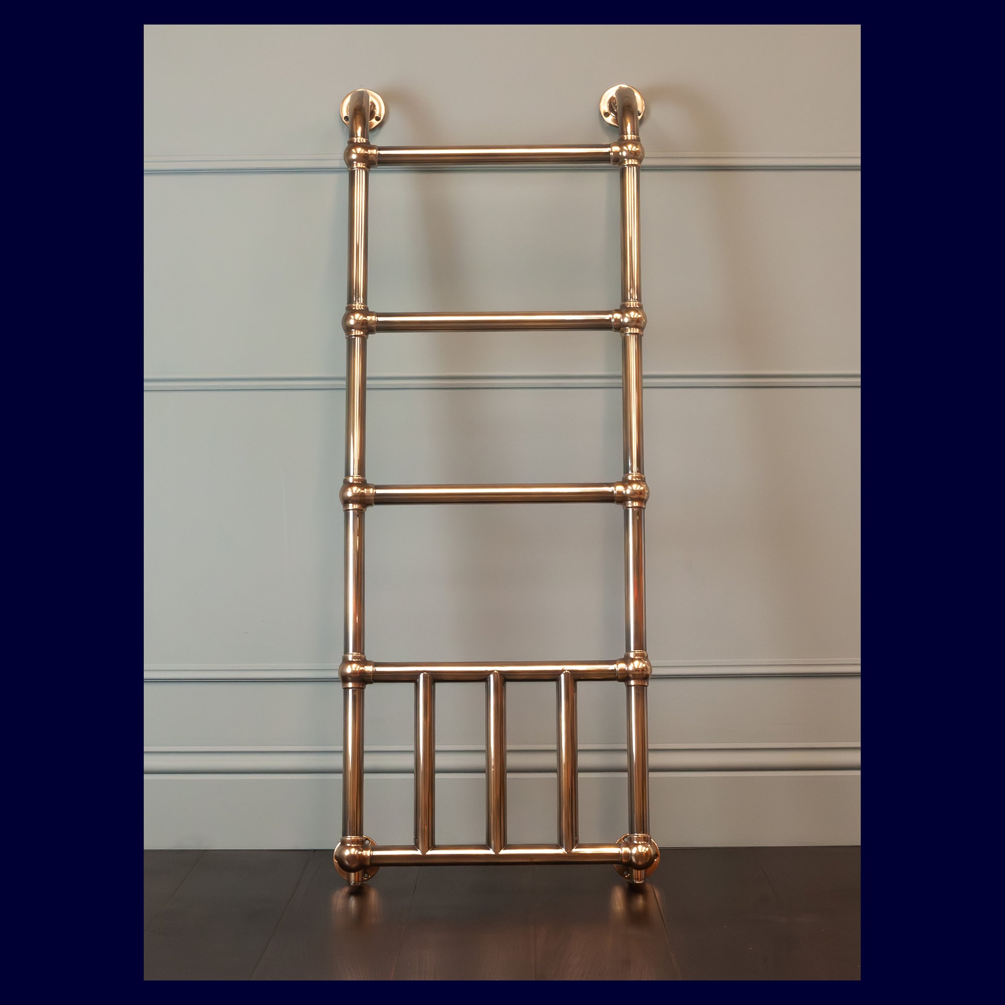 Ex-Display Oxford Heated Towel Rail - 1290 x 500 - Central Heating Only - Aged Brass - Rutland London