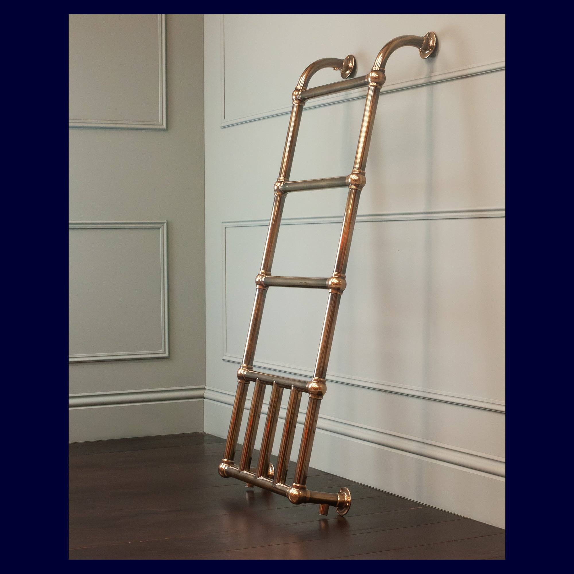 Ex-Display Oxford Heated Towel Rail - 1290 x 500 - Central Heating Only - Aged Brass - Rutland London
