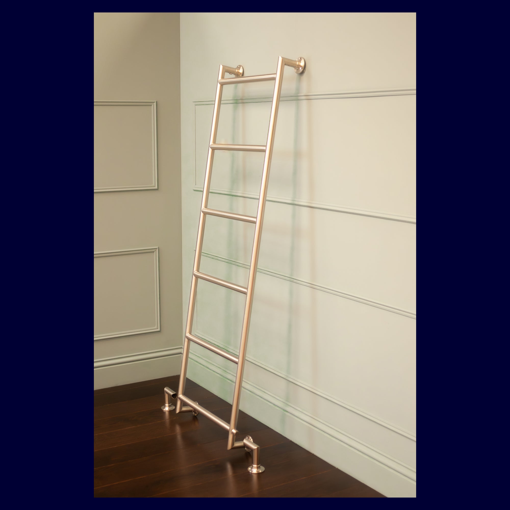 Ex-Display Fitzroy Heated Towel Rail - 1795 x 600 - Electric Only - Brushed (Satin) Nickel - Rutland London