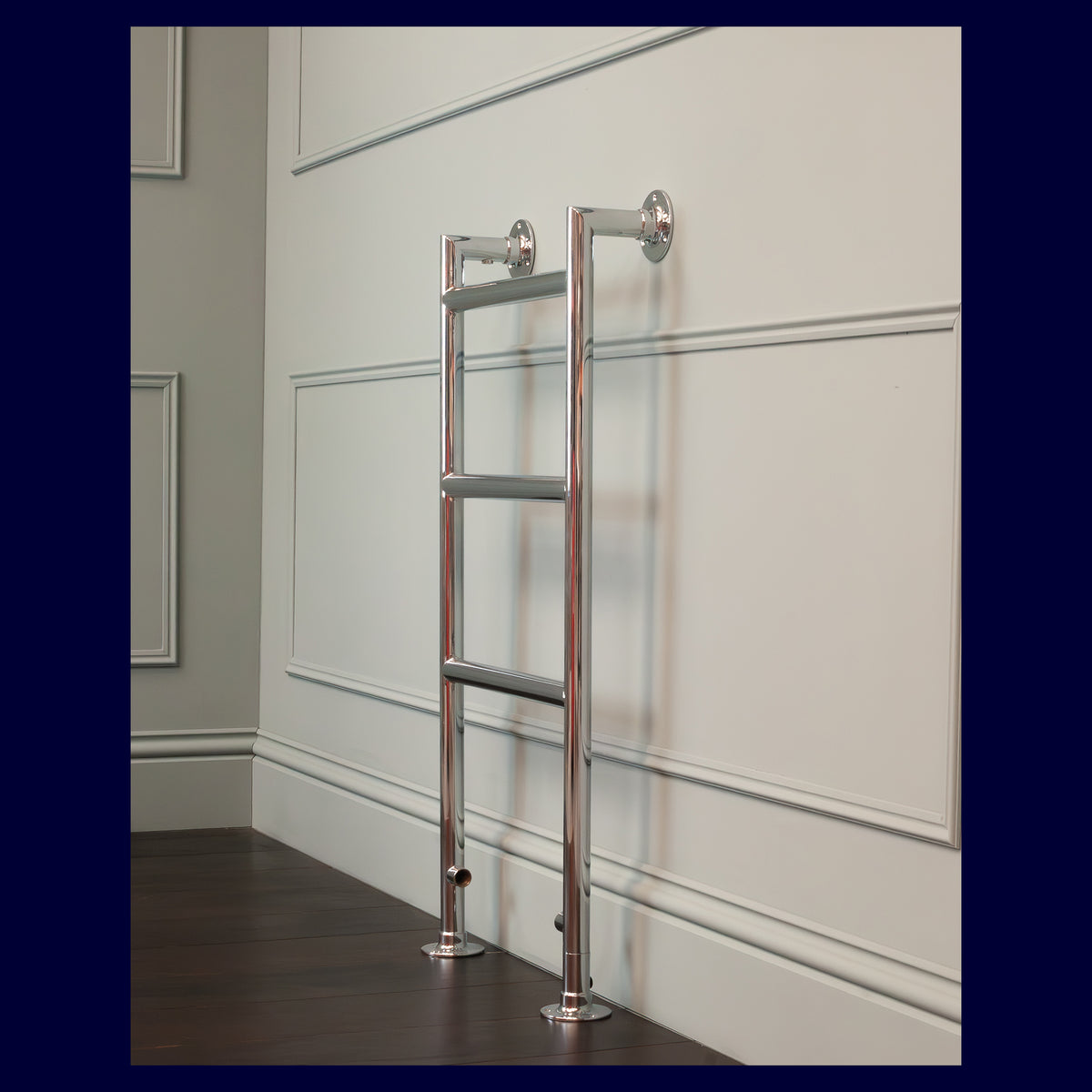 Ex-Display Soho Heated Towel Rail - 952 x 475 - Dual Fuel - Polished Chrome - Rutland London