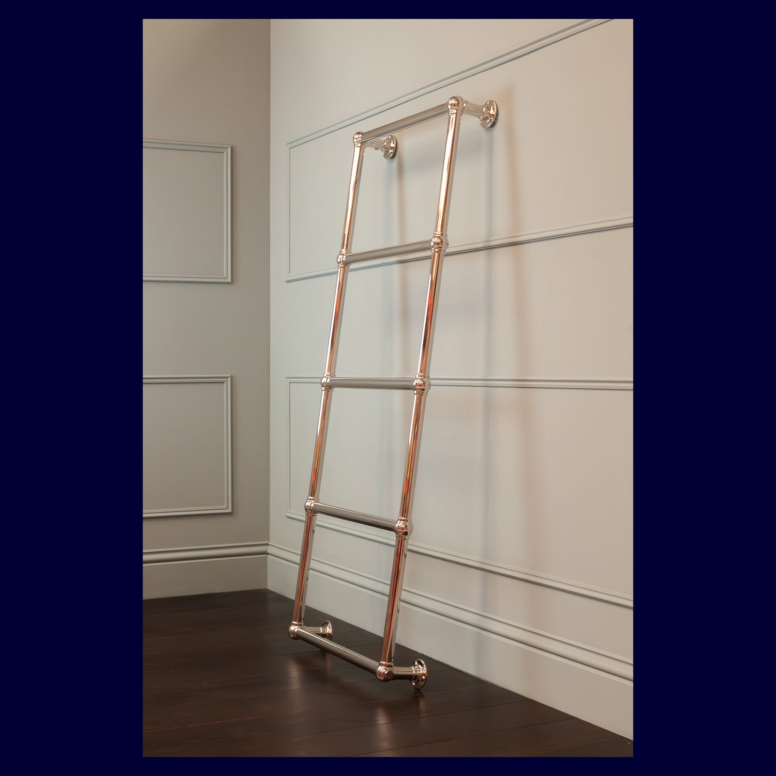 Ex-Display Chantry Heated Towel Rail - 1524 x 614 - Electric Only - Polished Nickel - Rutland London