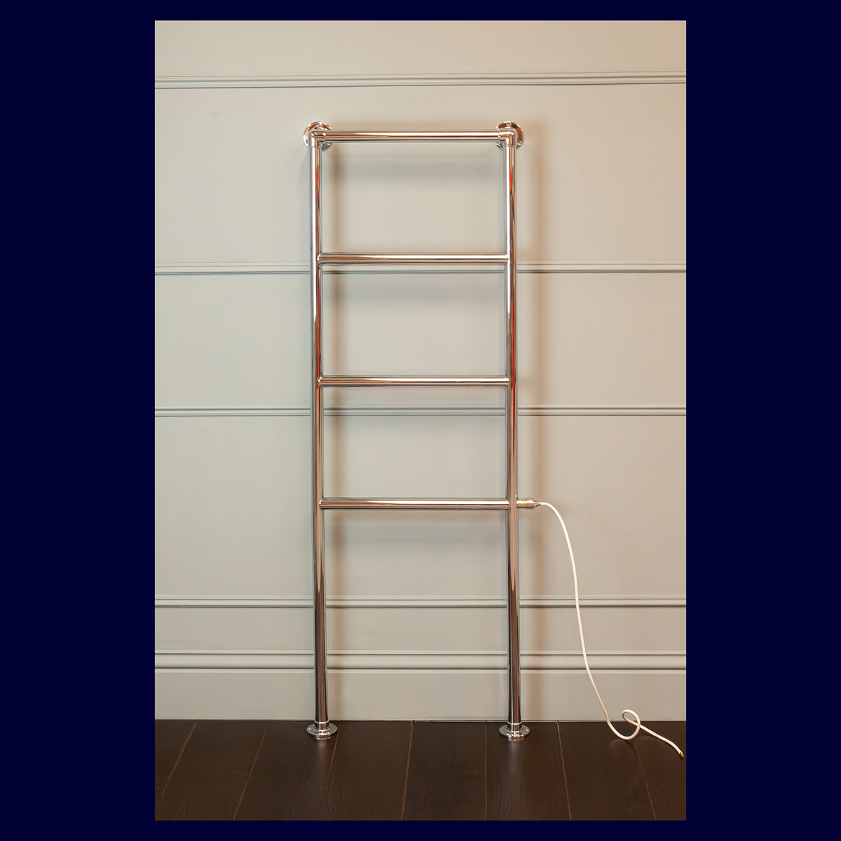 Ex-Display Portman Heated Towel Rail - 1507 x 550 - Electric Only - Polished Nickel - Rutland London