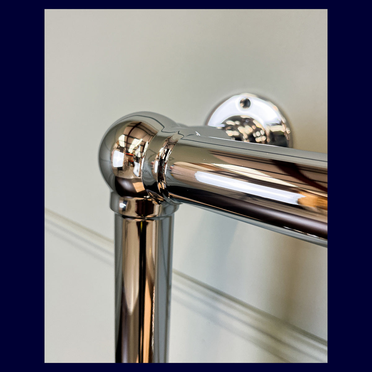 Ex-Display Belgrave Heated Towel Rail - 952 x 685 - Electric Only - Polished Chrome - Rutland London