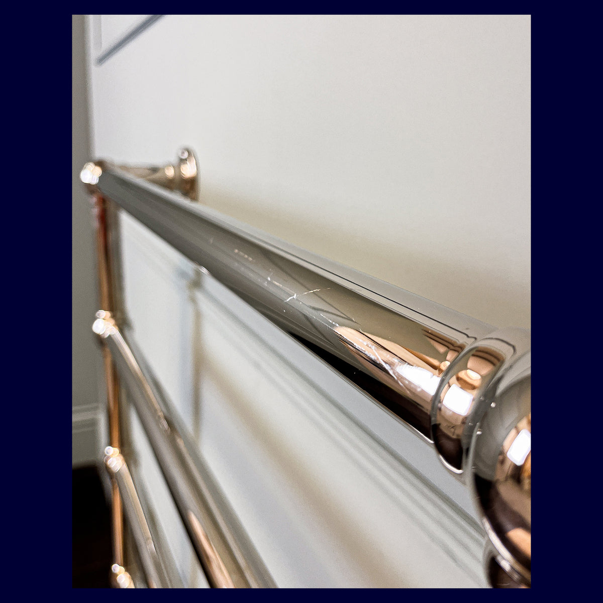 Ex-Display Hoxton Heated Towel Rail - 952 x 685 - Central Heating Only - Polished Chrome - Rutland London