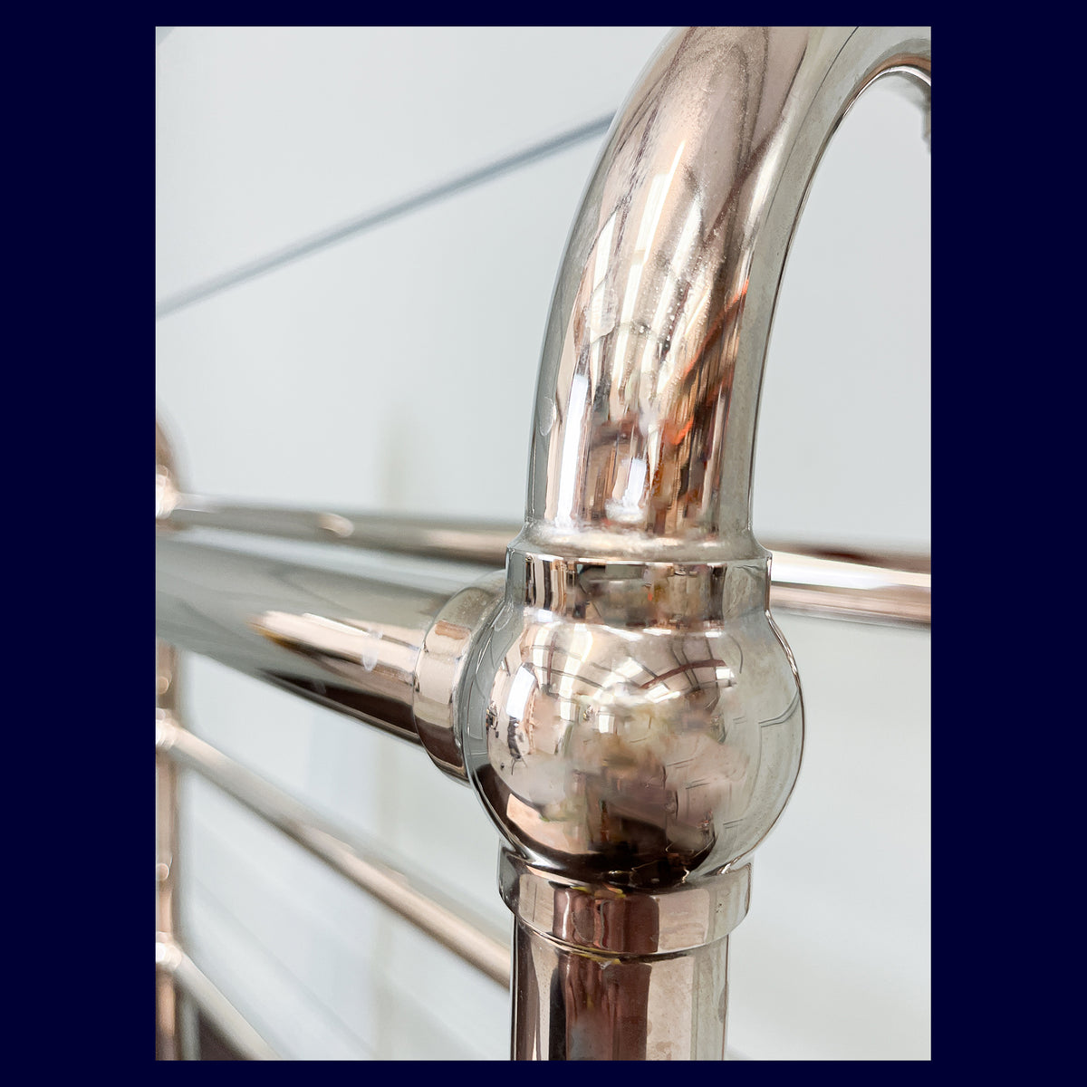 Ex-Display Eaton Heated Towel Rail - 952 x 840 - Central Heating Only - Polished Chrome - Rutland London