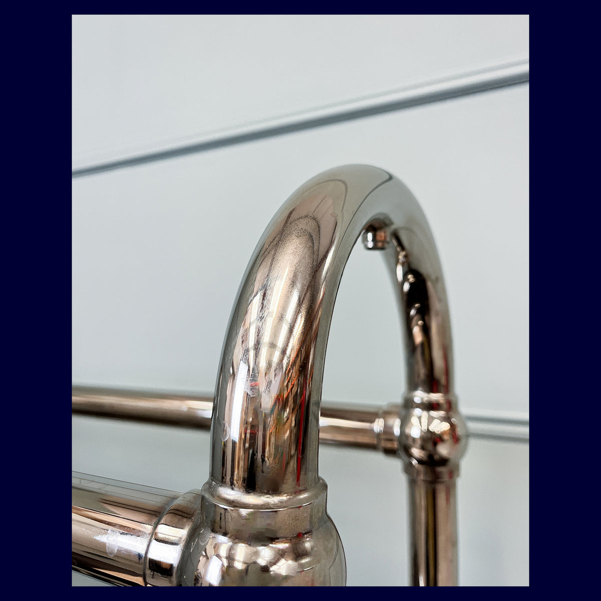 Ex-Display Eaton Heated Towel Rail - 952 x 840 - Central Heating Only - Polished Chrome - Rutland London