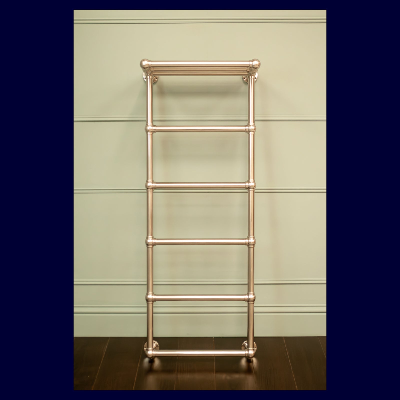 Ex-Display Oakley Heated Towel Rail - 1400 x 550 - Central Heating Only - Polished Nickel - Rutland London