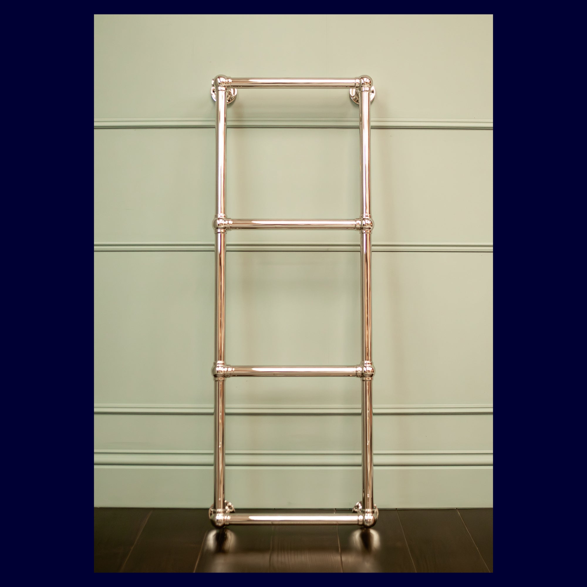 Ex-Display Chantry Heated Towel Rail - 1275 x 475 - Electric Only - Polished Nickel - Rutland London