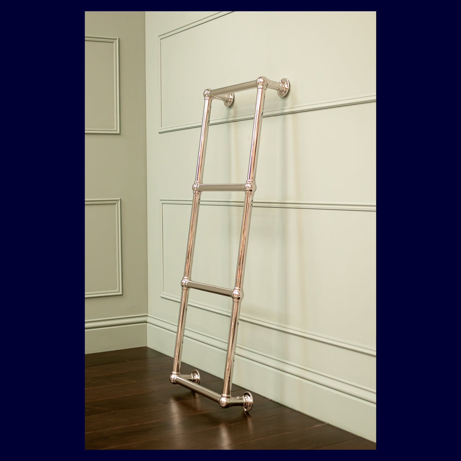 Ex-Display Chantry Heated Towel Rail - 1275 x 475 - Electric Only - Polished Nickel - Rutland London