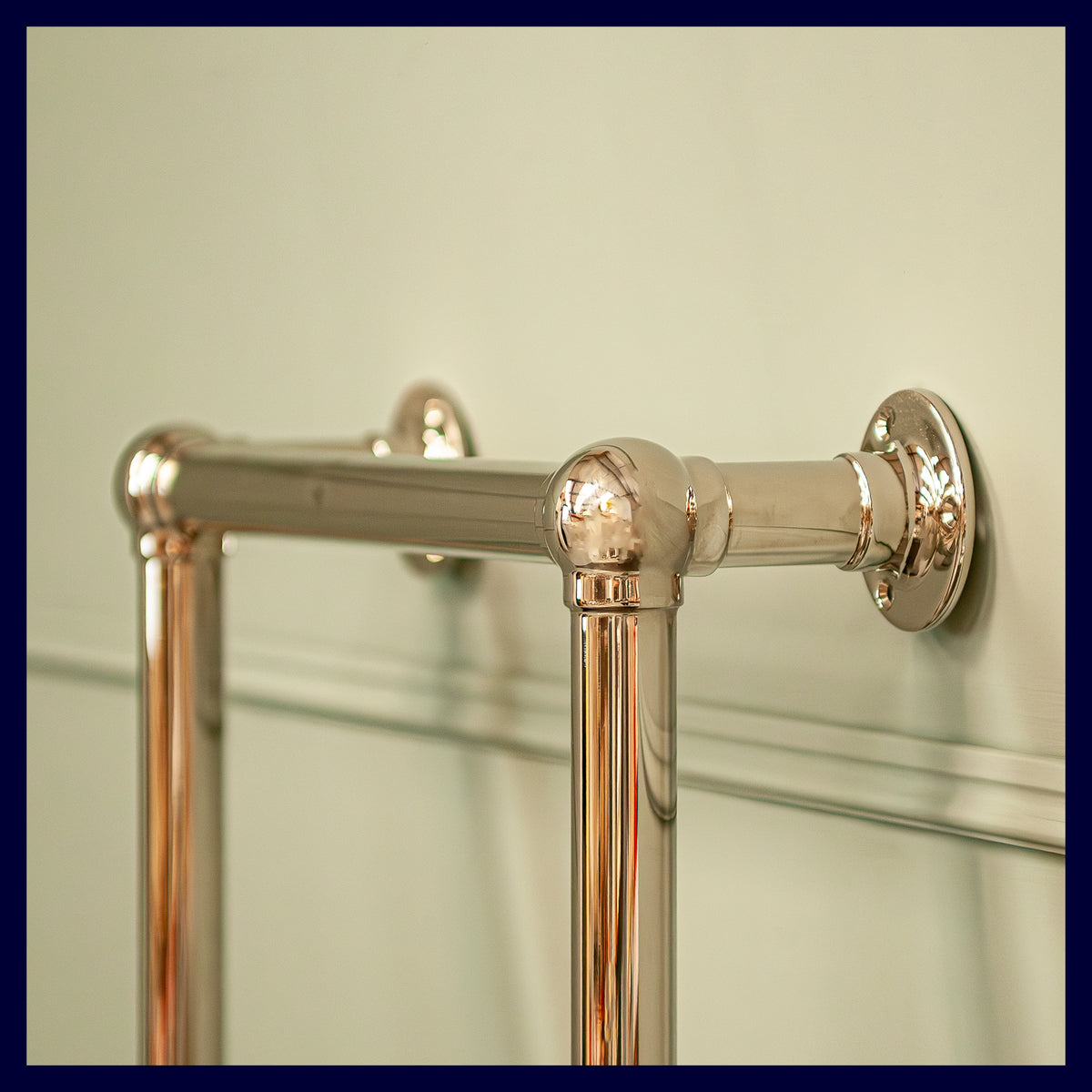 Ex-Display Chantry Heated Towel Rail - 1275 x 475 - Electric Only - Polished Nickel - Rutland London