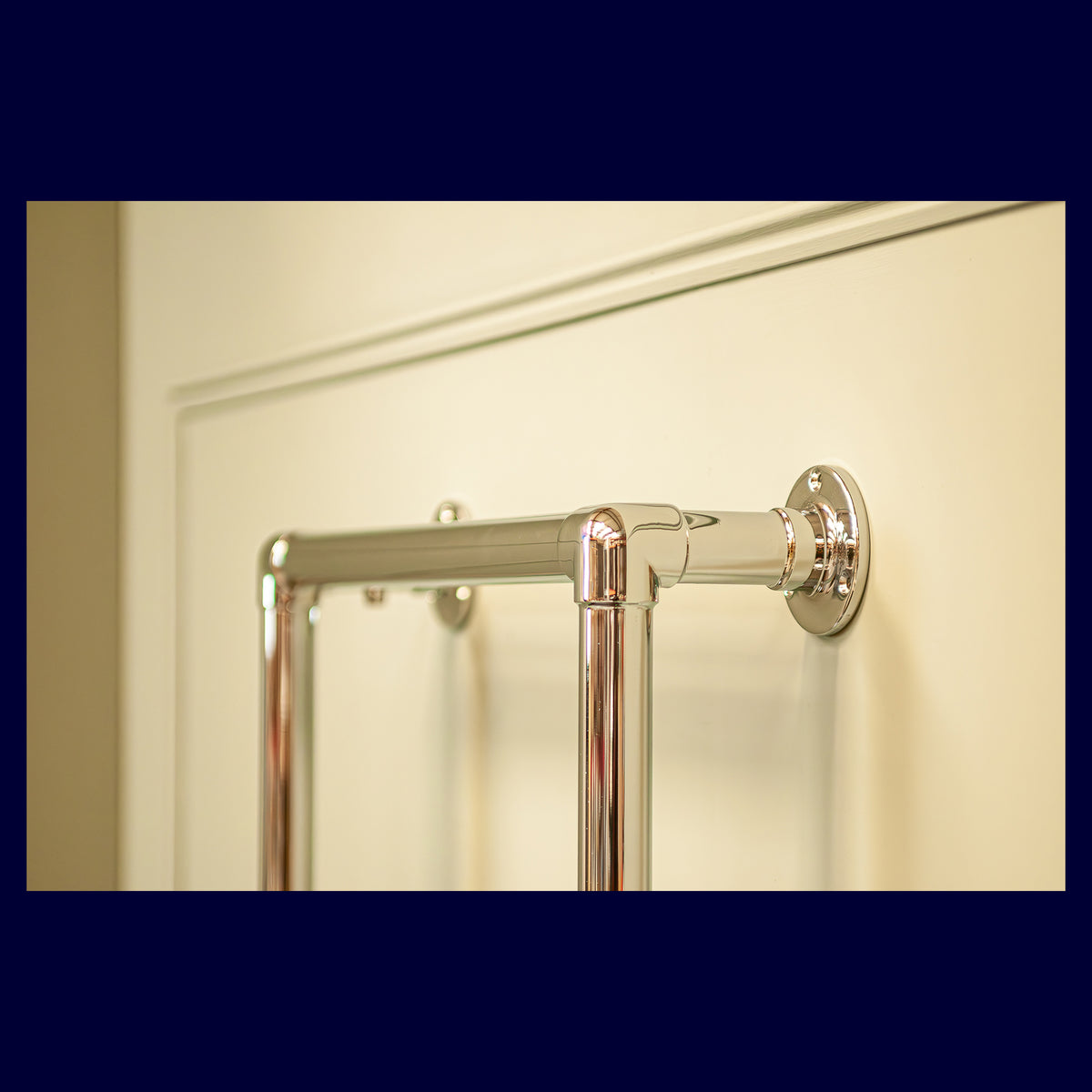 Ex-Display Portman Heated Towel Rail - 1500 x 510 - Electric Only - Polished Chrome - Rutland London