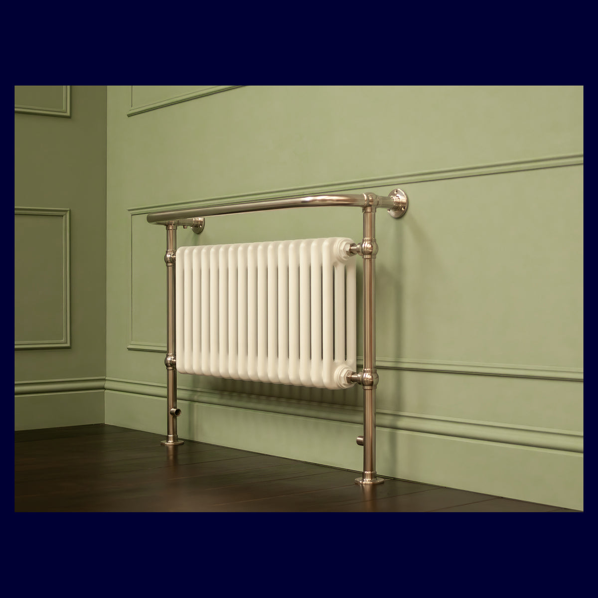 Ex-Display Draycott Heated Towel Rail - 775 x 1000 - Central Heating Only - Brushed (Satin) Nickel - Rutland London