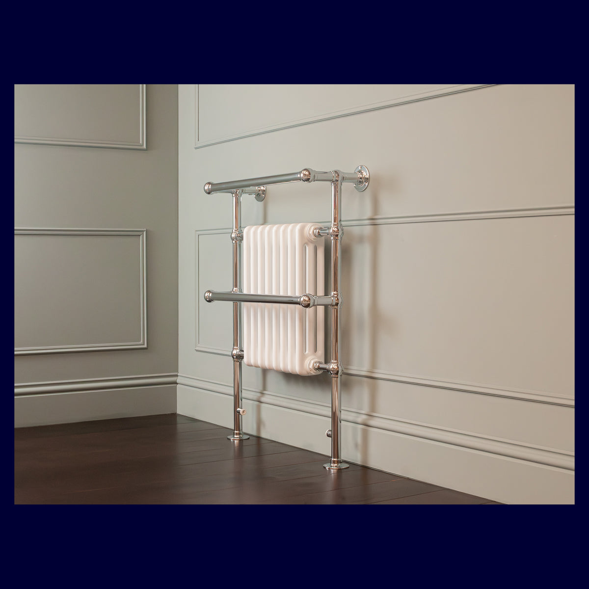 Ex-Display Albert Heated Towel Rail - 956 x 693 - Central Heating Only - Polished Chrome - Rutland London