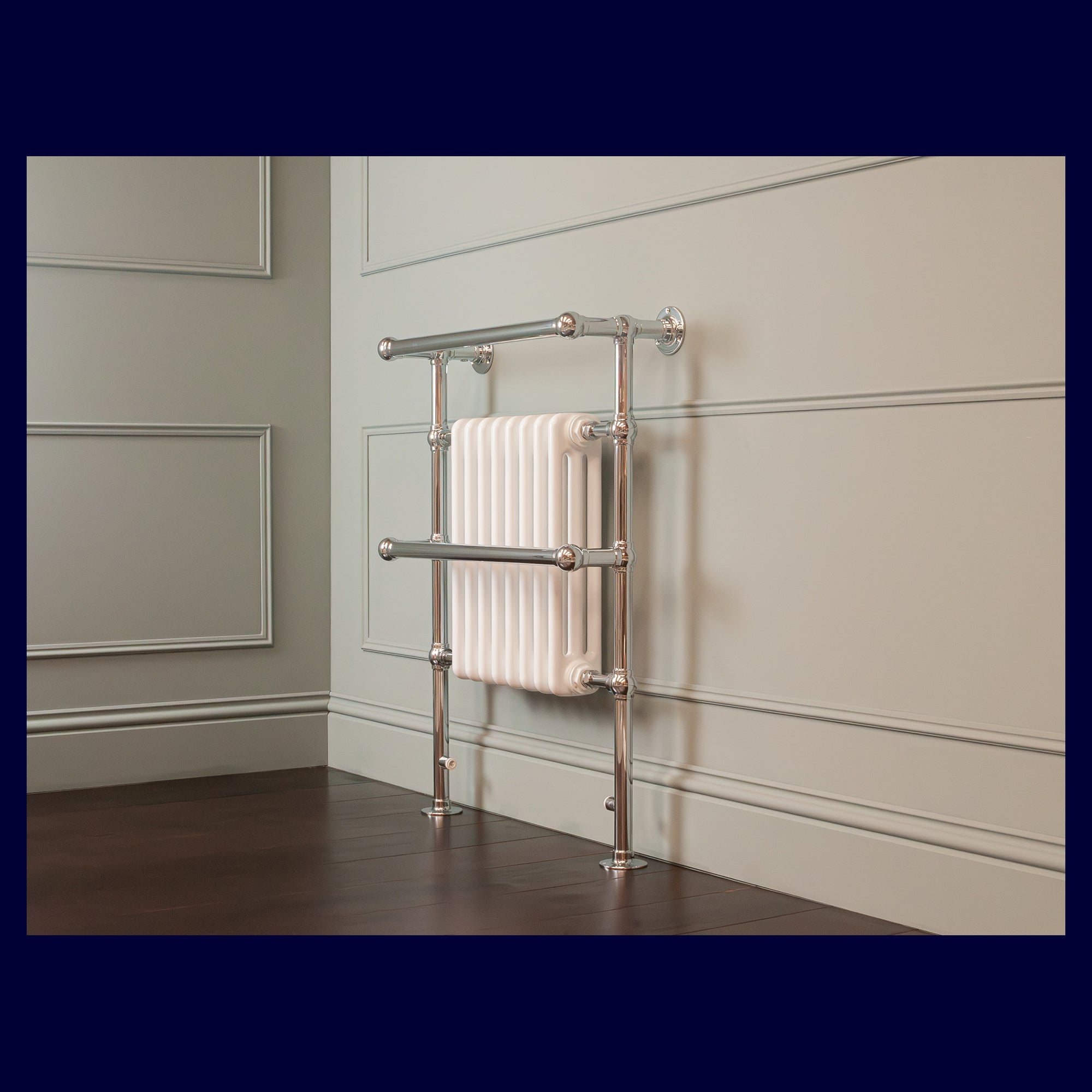 Ex-Display Albert Heated Towel Rail - 956 x 693 - Central Heating Only - Polished Chrome - Rutland London