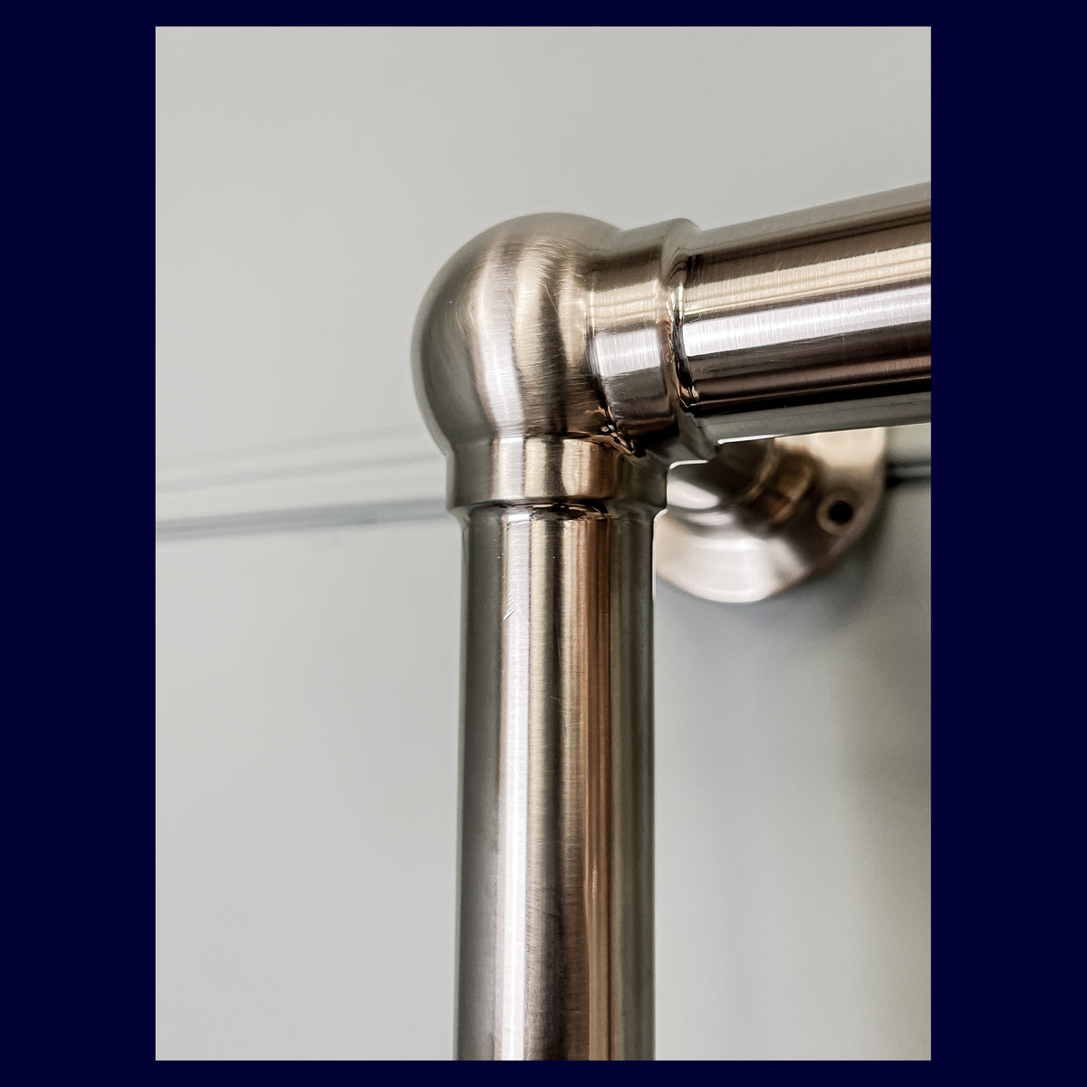 Ex-Display Parker Heated Towel Rail - 1200 x 500 - Central Heating Only - Brushed (Satin) Nickel - Rutland London