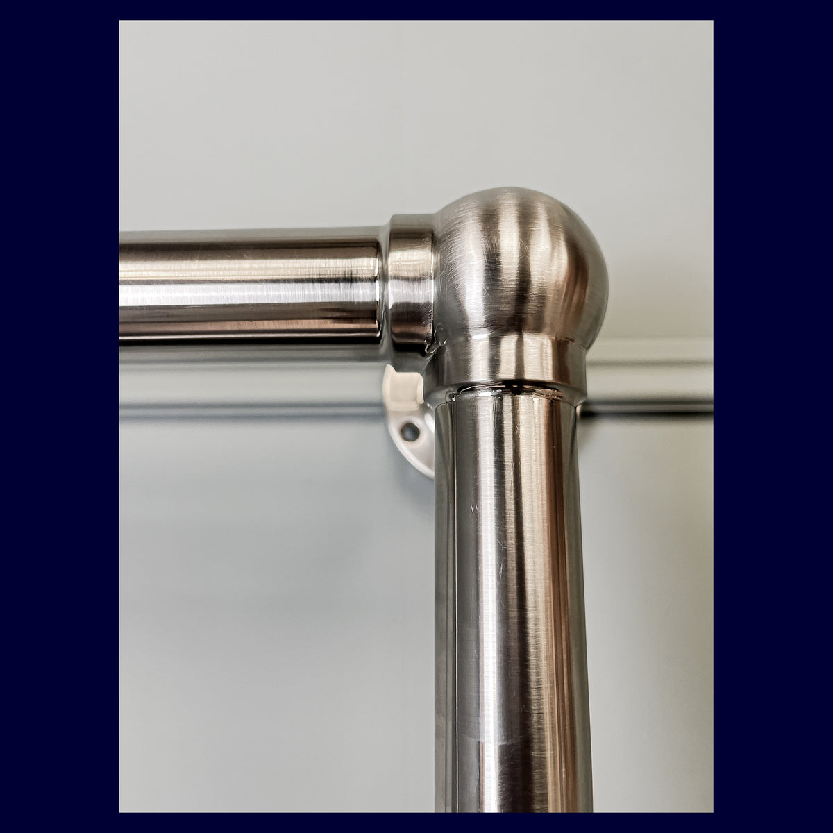 Ex-Display Parker Heated Towel Rail - 1200 x 500 - Central Heating Only - Brushed (Satin) Nickel - Rutland London