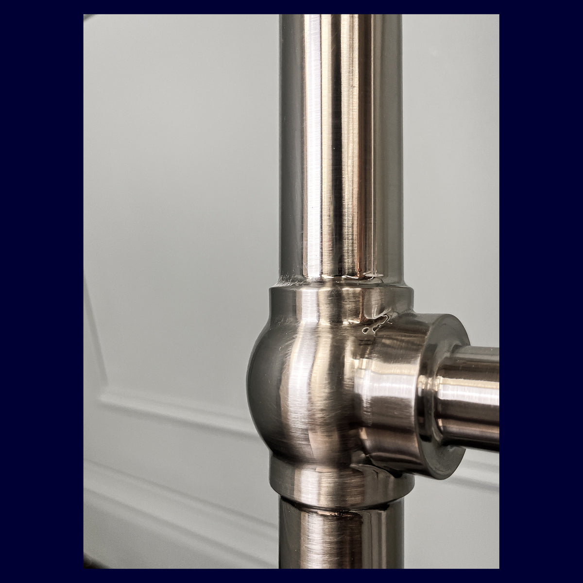 Ex-Display Parker Heated Towel Rail - 1200 x 500 - Central Heating Only - Brushed (Satin) Nickel - Rutland London