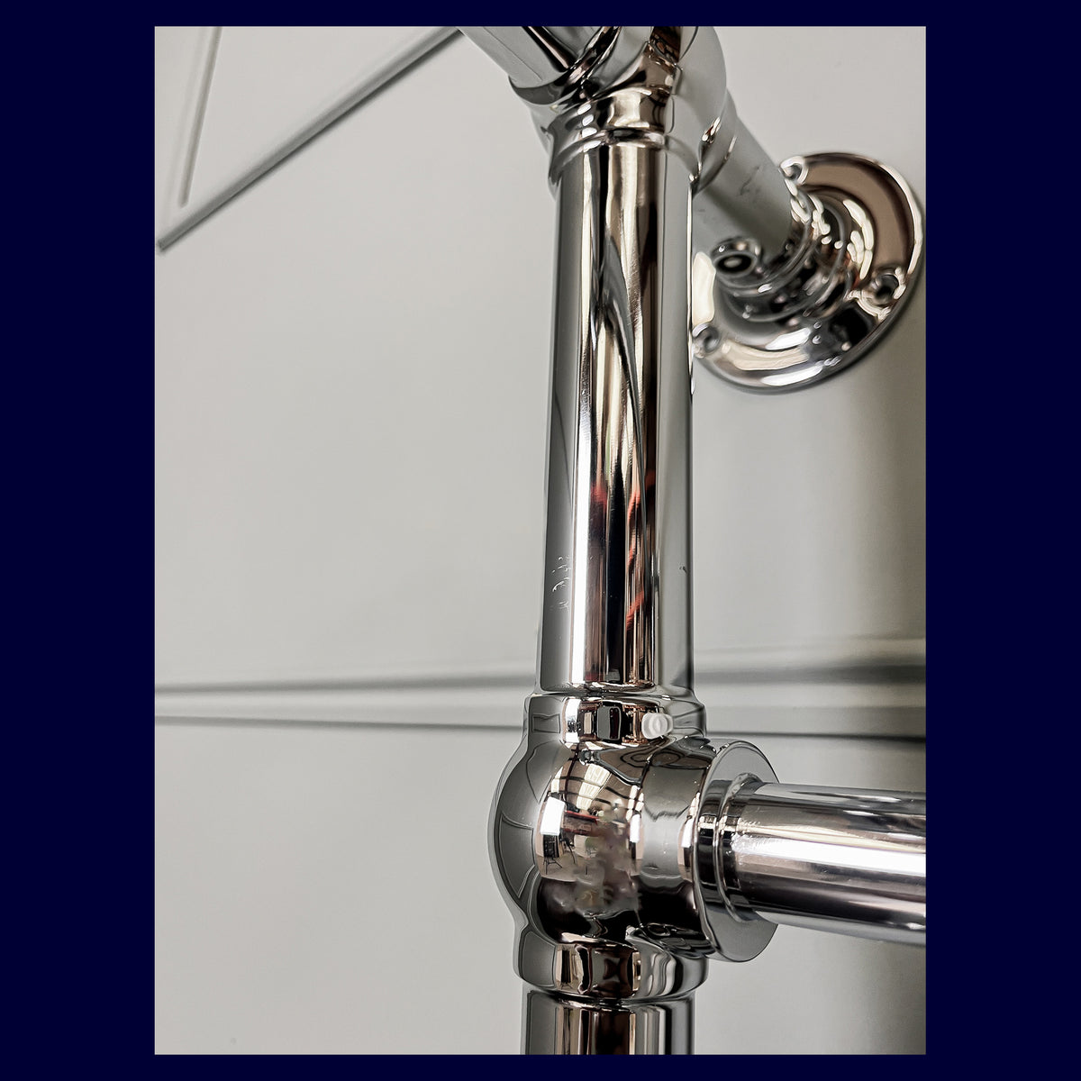 Ex-Display Albert Heated Towel Rail - 956 x 693 - Central Heating Only - Polished Chrome - Rutland London