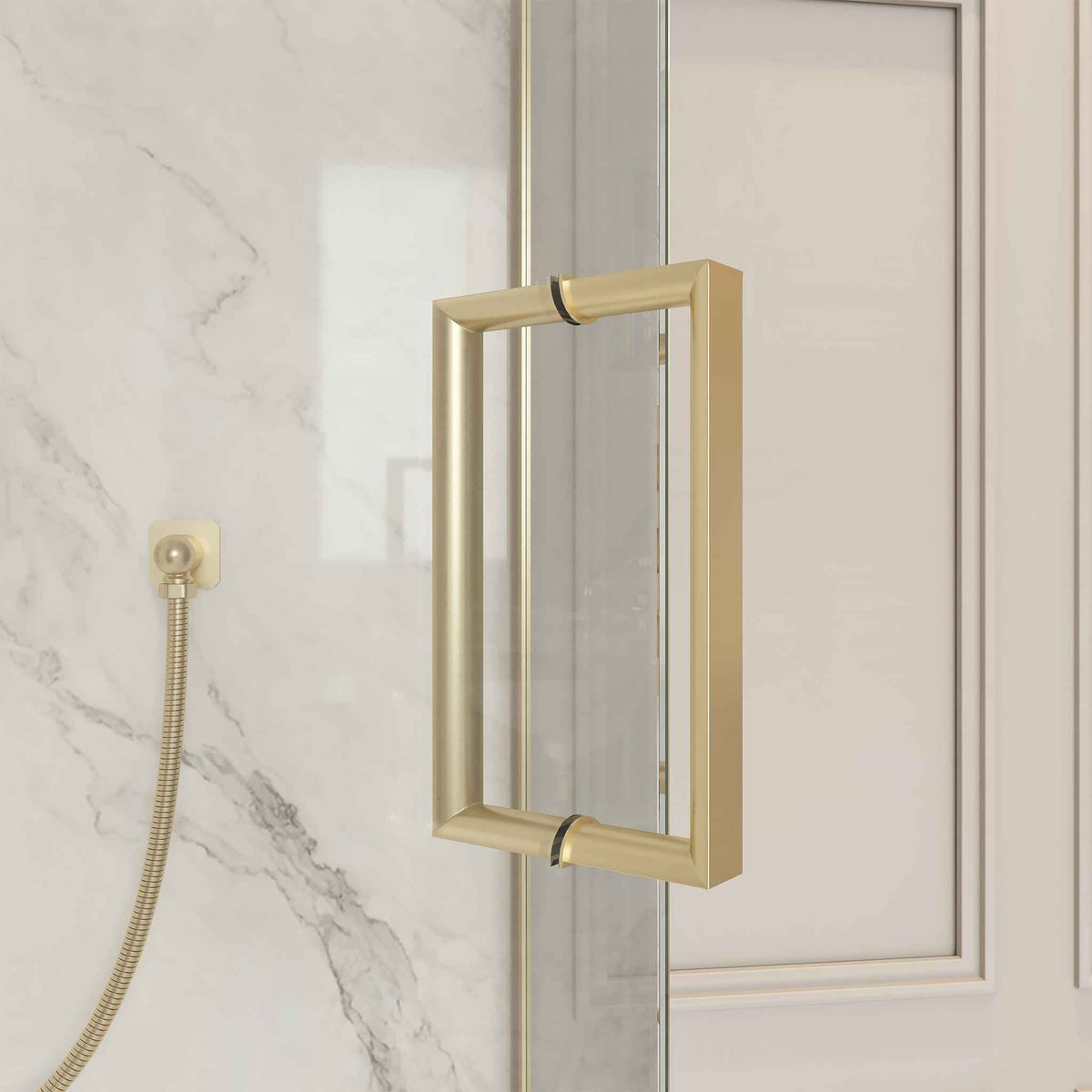 Talisman Semi-Frameless Brass Pentangle Shower Enclosure - Rutland London