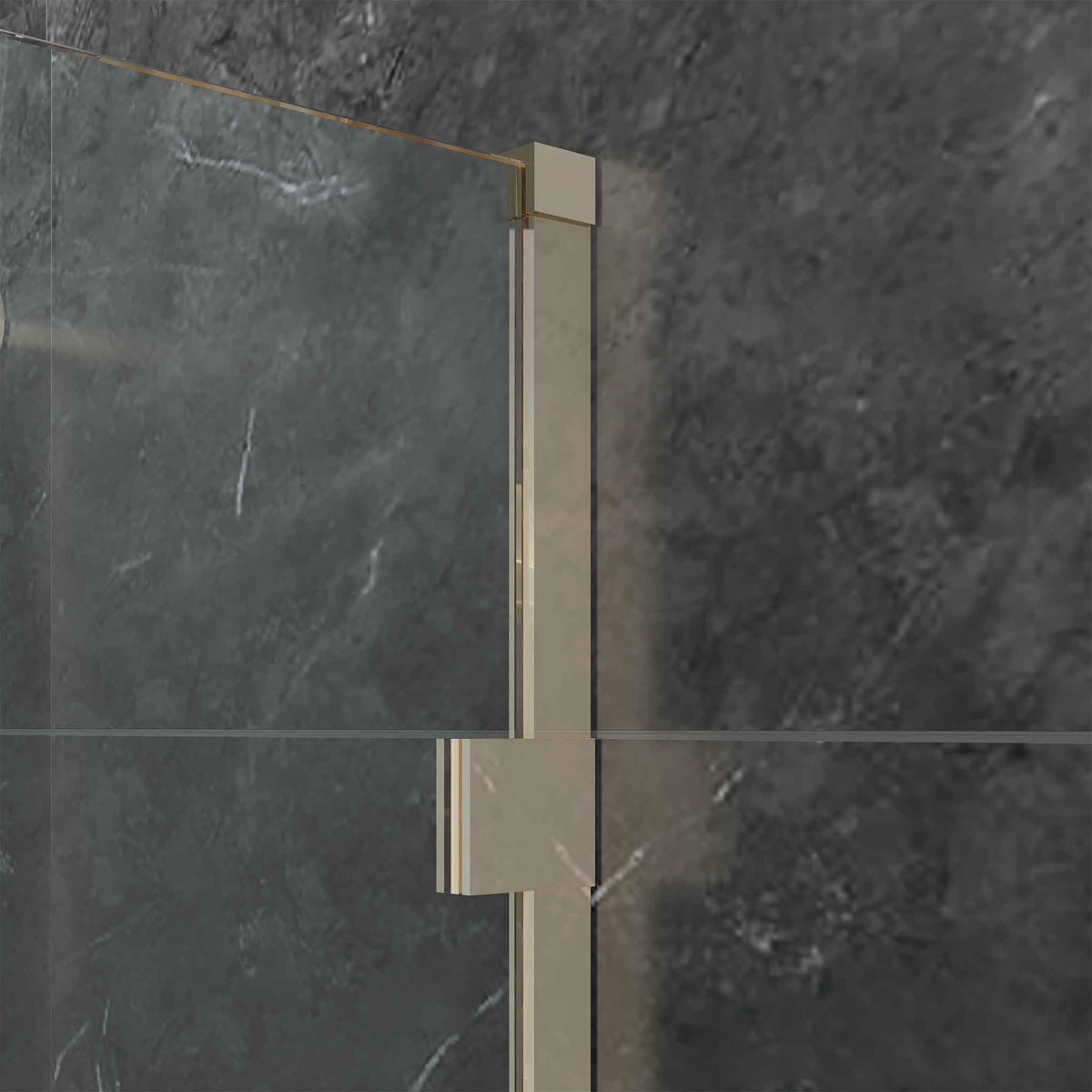 Smithfield Semi-Frameless Brass Wet Wall Panel - Rutland London