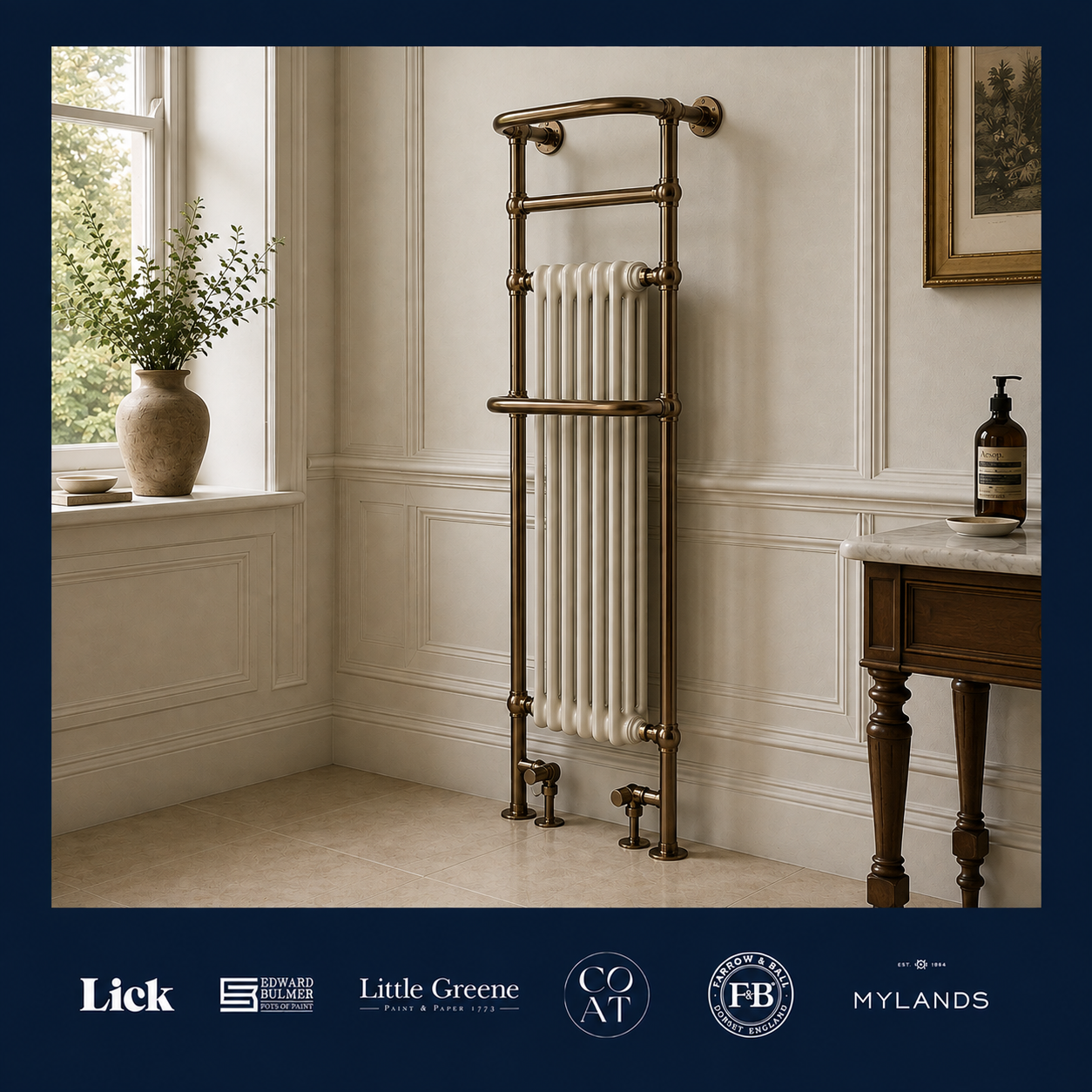 Curzon Heated Towel Rail - Rutland London