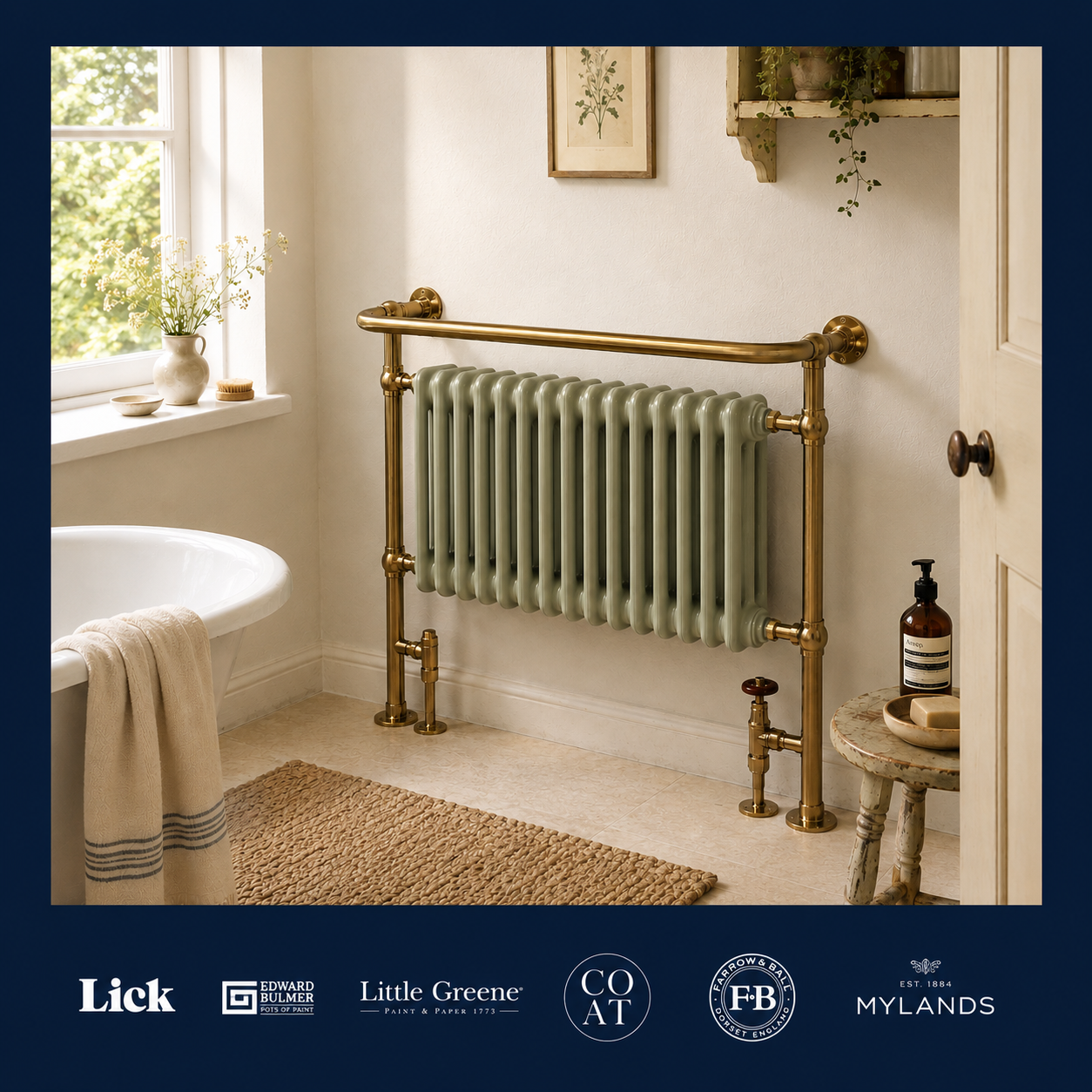 Draycott Heated Towel Rail - Rutland London