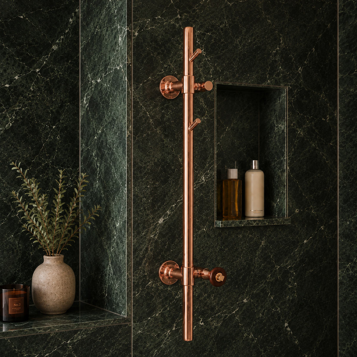 Edwardes Exposed Hot Tree Heated Towel Rail - Rutland London