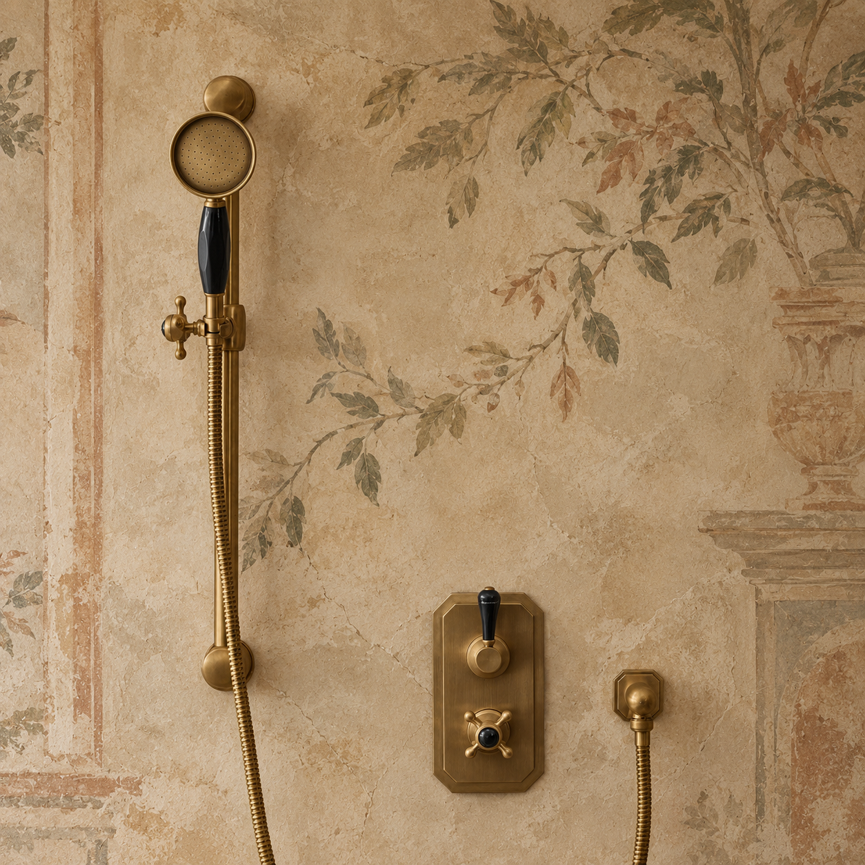 Highbury Black Ceramic Lever & Cleaver Concealed Shower Set - Rutland London