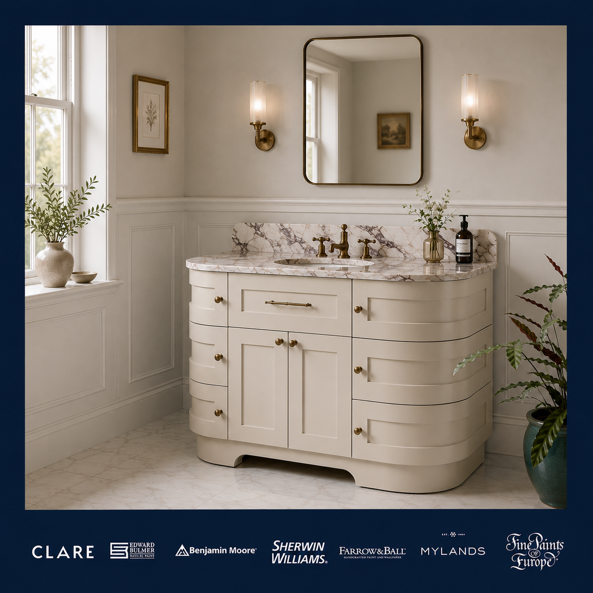 Norfolk Vanity Suite (Inc. Marble Top, Upstand & Basin) - Rutland London