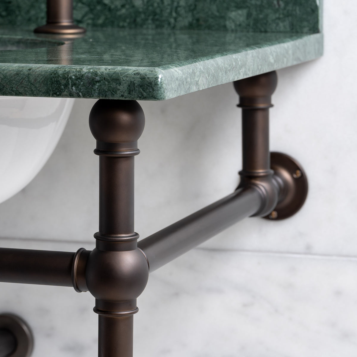 Reliance Double Vanity Suite (Inc. Marble Top, Upstand & Basins) - Rutland London