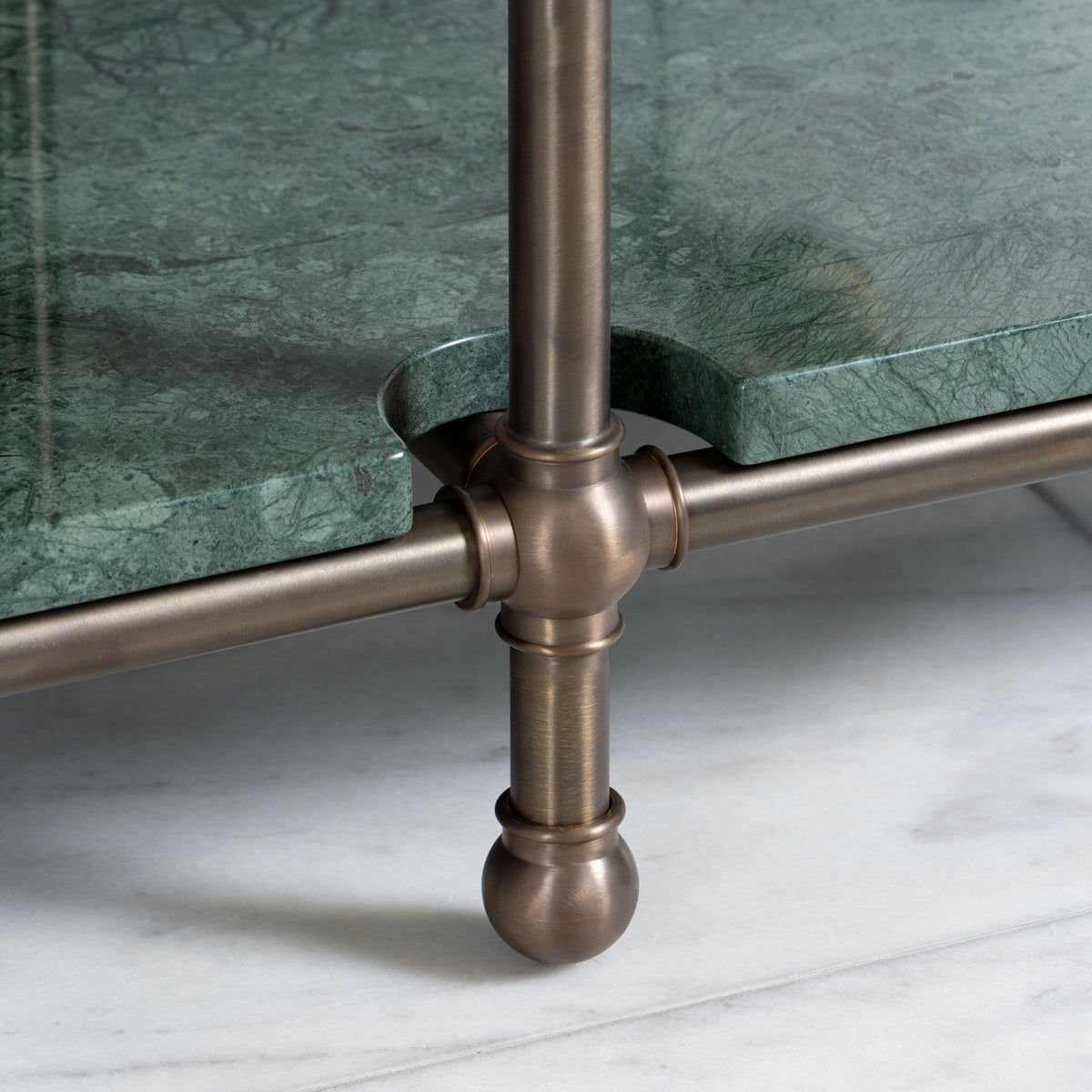 Nevern Double Vanity Suite (Inc. Marble Top, Upstand, Shelf & Basins) - Rutland London