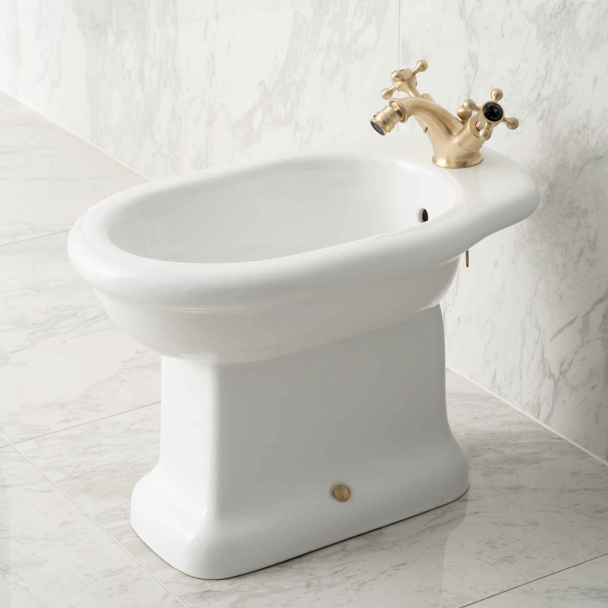 Montgomery White Floor Standing Bidet - Rutland London