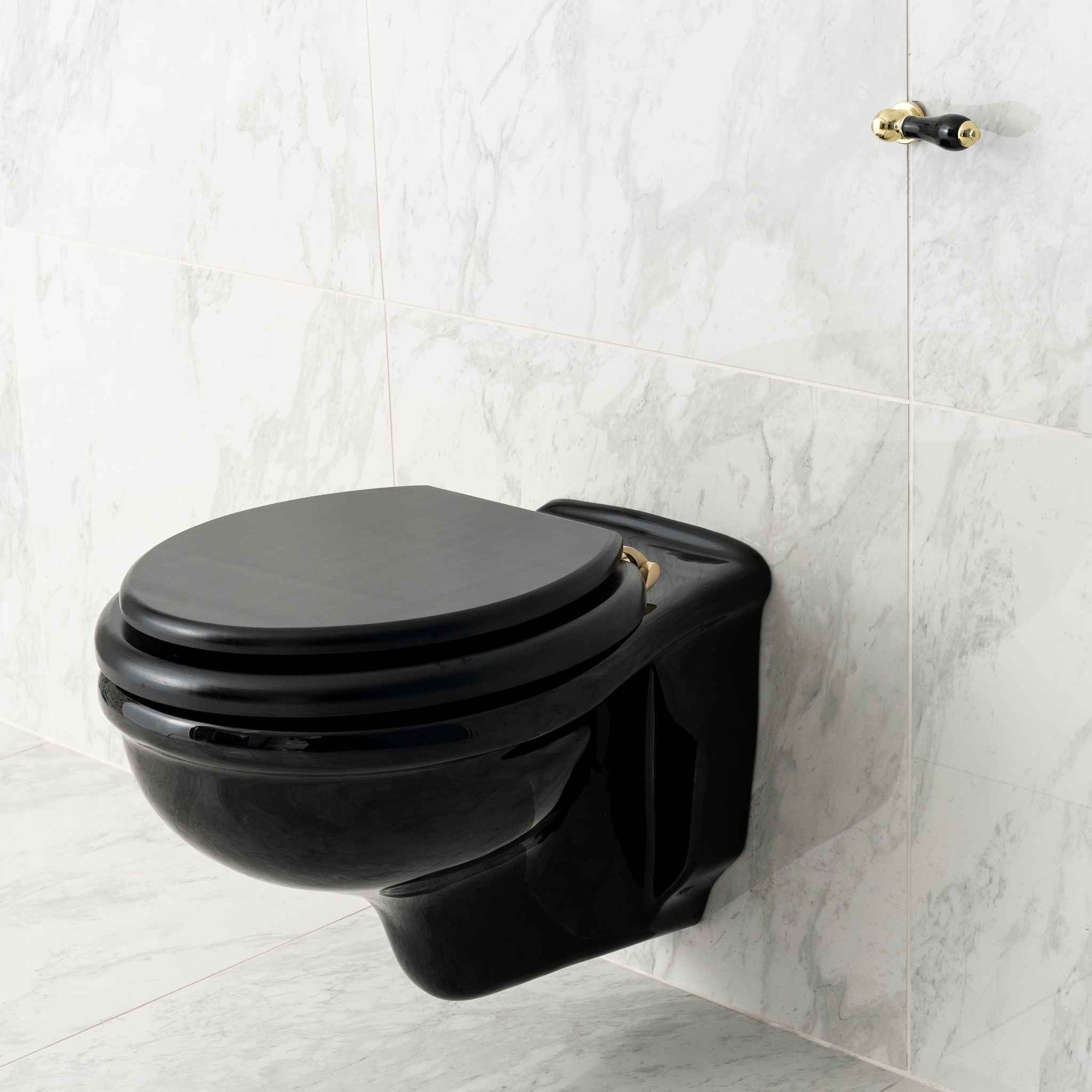 Munster Black Wall Hung WC Suite - Rutland London