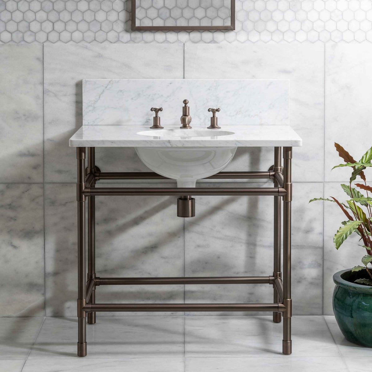 Camden Vanity Suite (Inc. Marble Top, Upstand &amp; Basin) - Rutland London